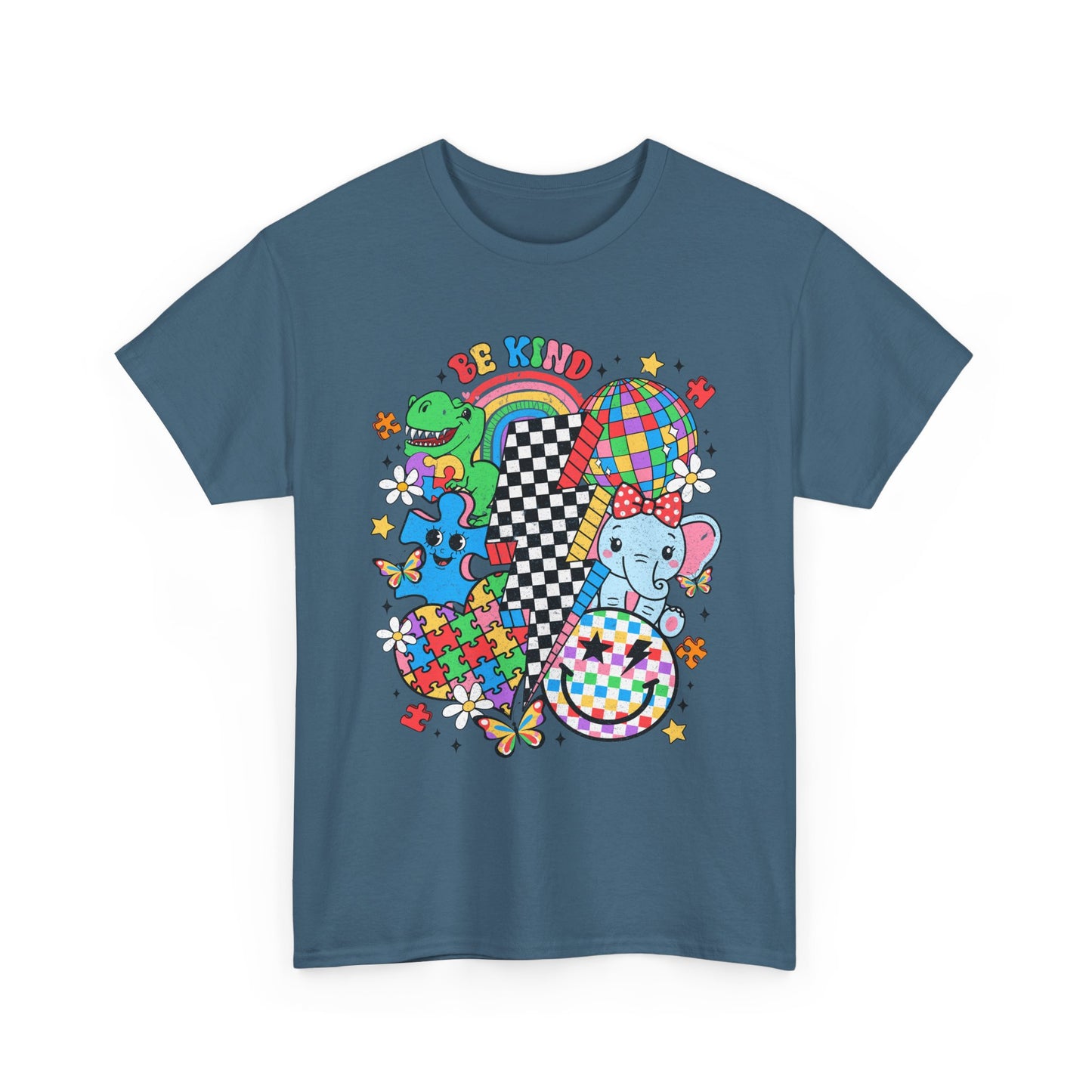 Autism Awareness Puzzle Heart Tee — Colorful Kids & Adults Support Shirt