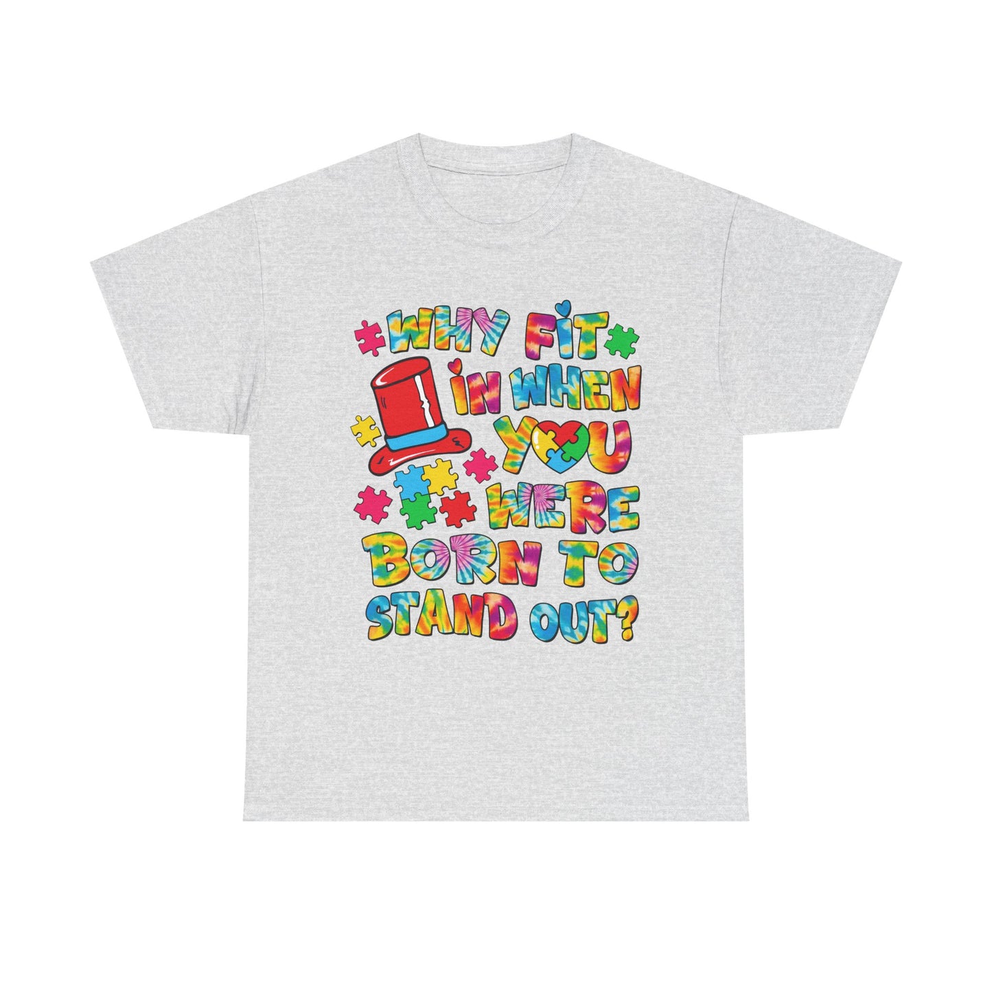 Colorful "Born to Stand Out" Graphic Tee — Retro Kids' Vibe