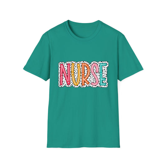 Nurse Colorblock Graphic T-Shirt — Fun Retro Medical Appreciation Tee