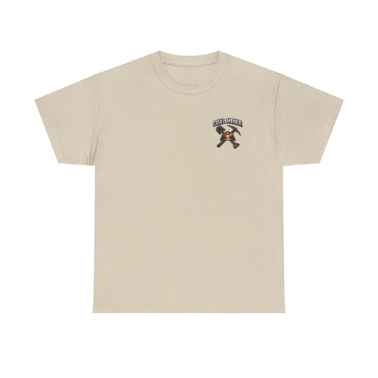 Coal Miner T-Shirt — "Forgotten in the Dark" Skull Hardhat Graphic Tee