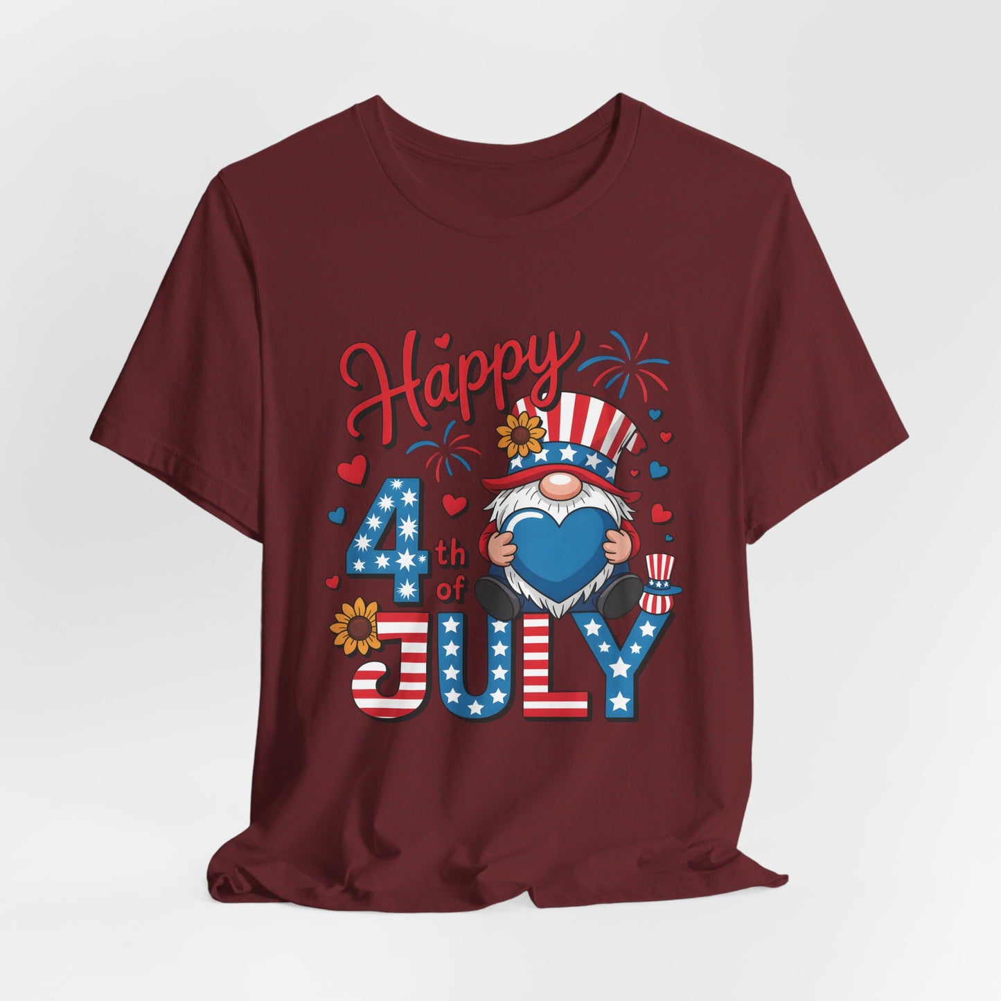 4th of July Gnome T-Shirt – Happy 4th of July Patriotic Tee