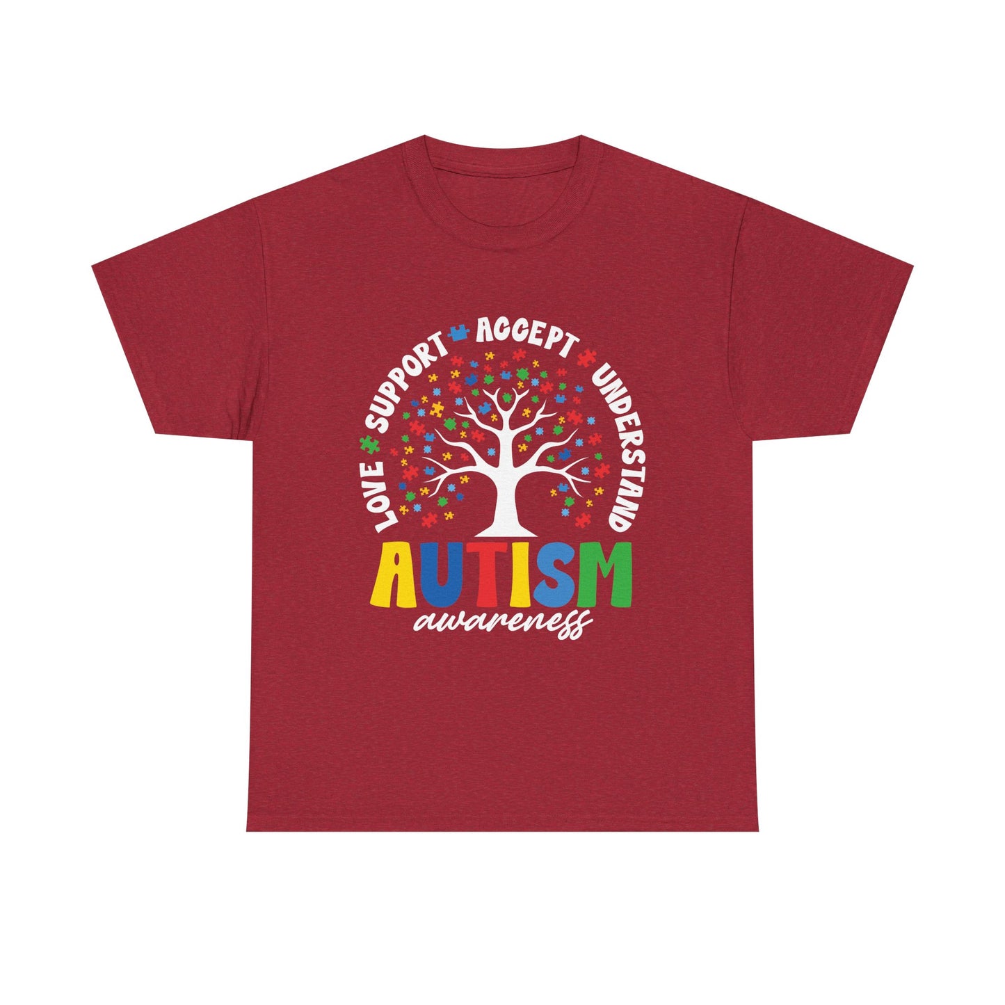 Autism Awareness T-Shirt – Colorful Puzzle Stars Tee