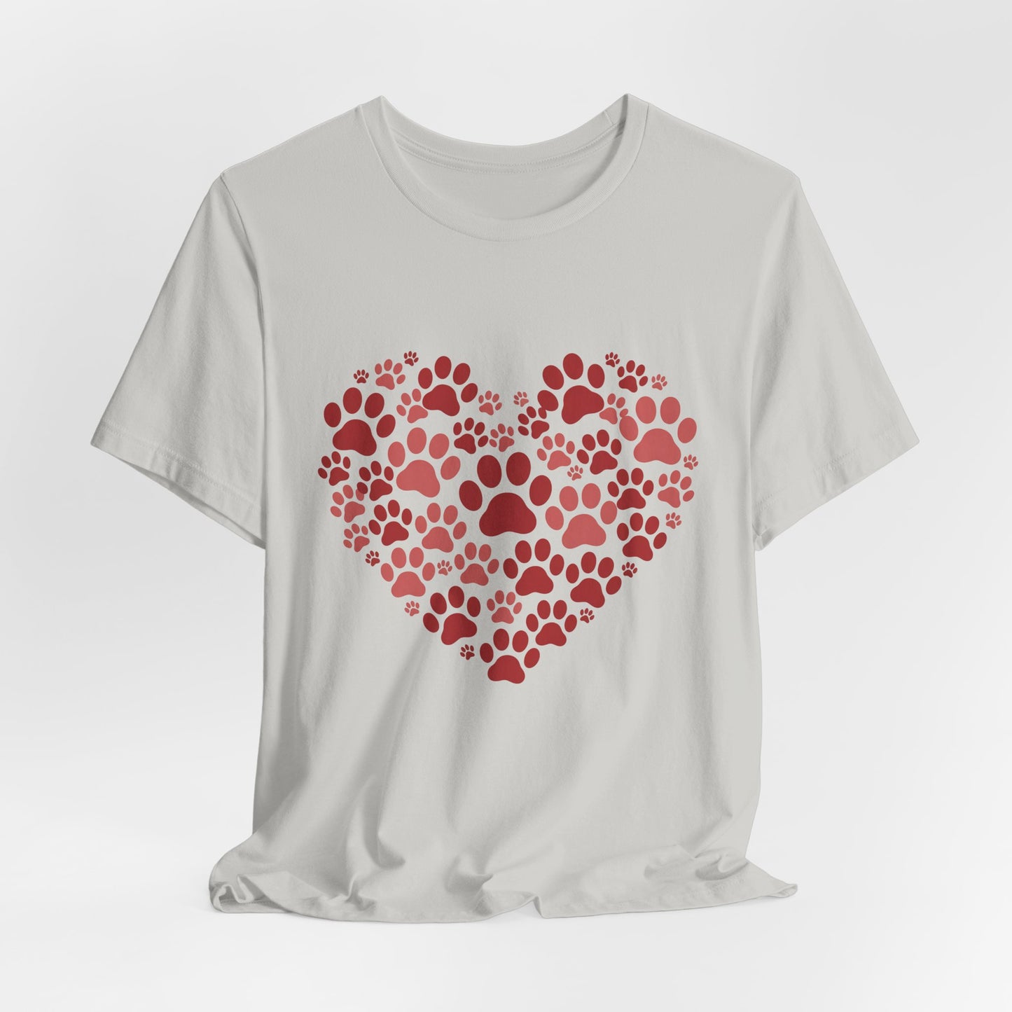 Heart Paw Print T-Shirt — Dog Lover Valentine Tee
