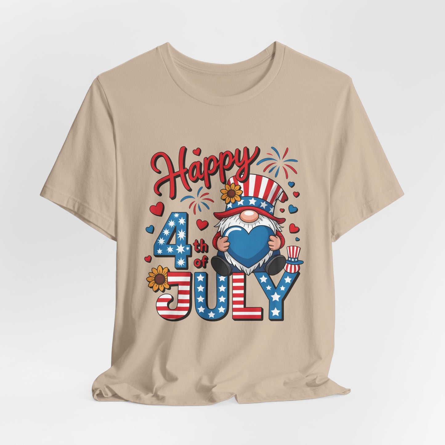 4th of July Gnome T-Shirt – Happy 4th of July Patriotic Tee