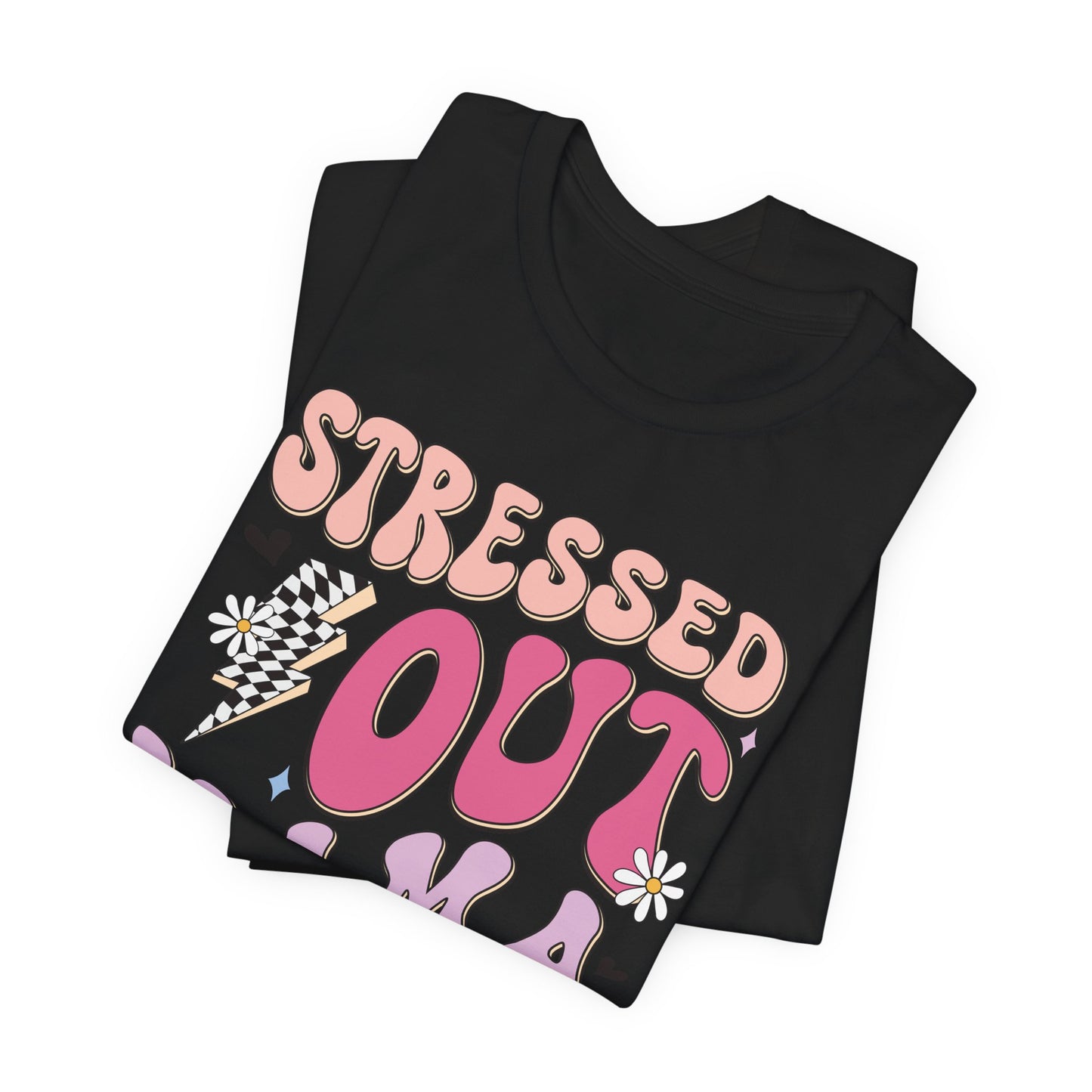 Stressed Out Mama Club Tee — Funny Pastel Mom Graphic T-Shirt
