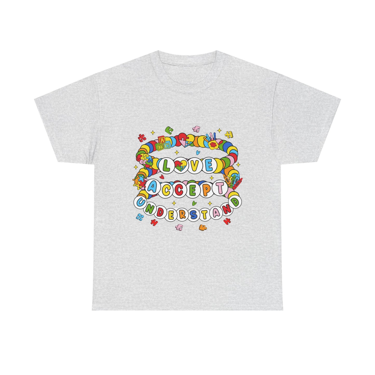 Love Accept Understand T-Shirt — Rainbow Positive Message Tee