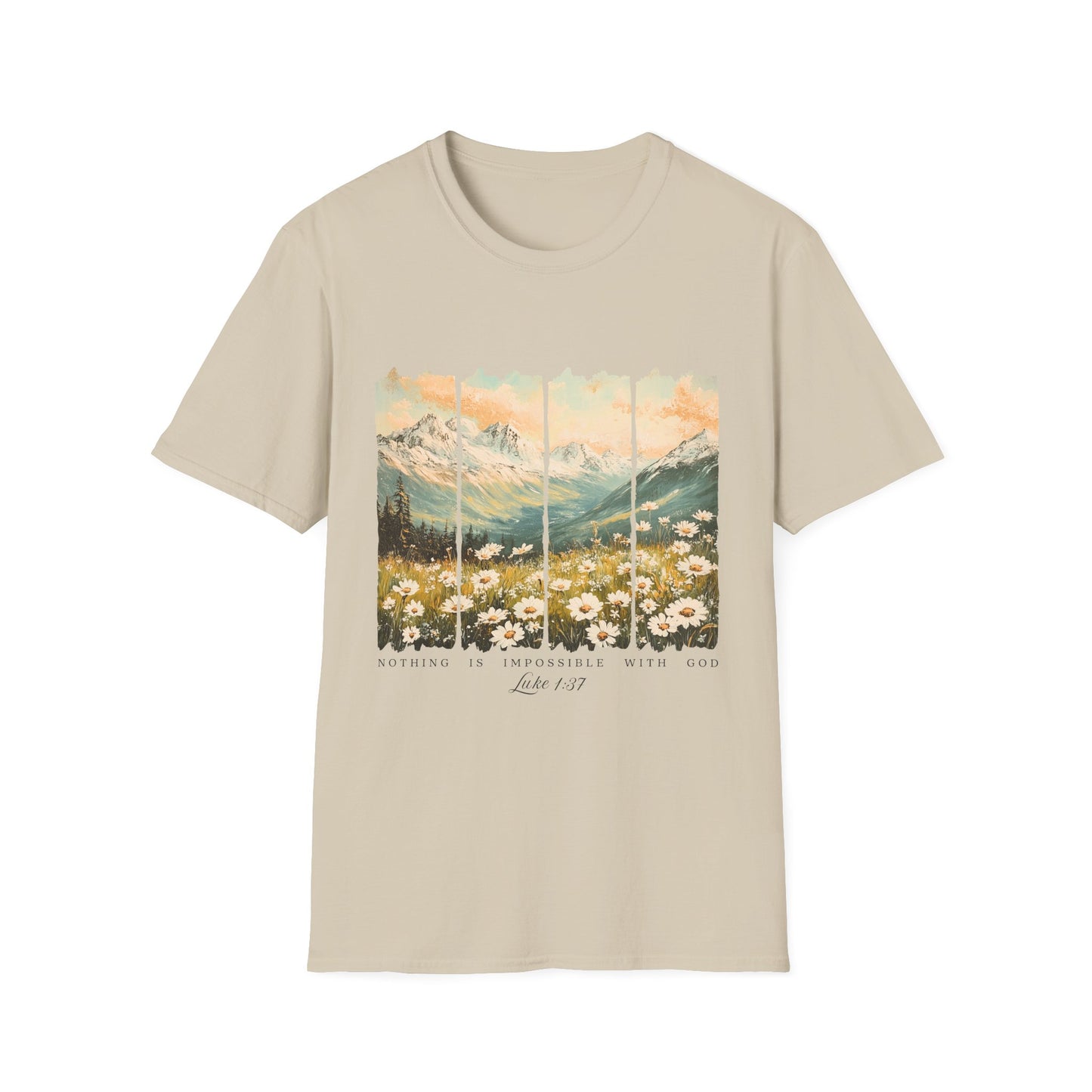 Mountain Meadow Vintage Graphic T-Shirt — Live Wild Scenic Nature Tee