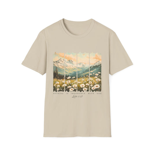 Mountain Meadow Vintage Graphic T-Shirt — Live Wild Scenic Nature Tee