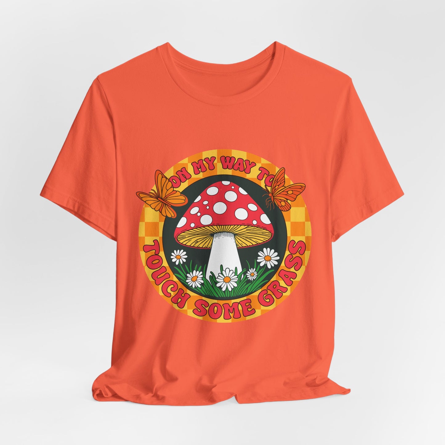 Mushroom Graphic Tee - "Mind My Way" Retro Fungi Shirt