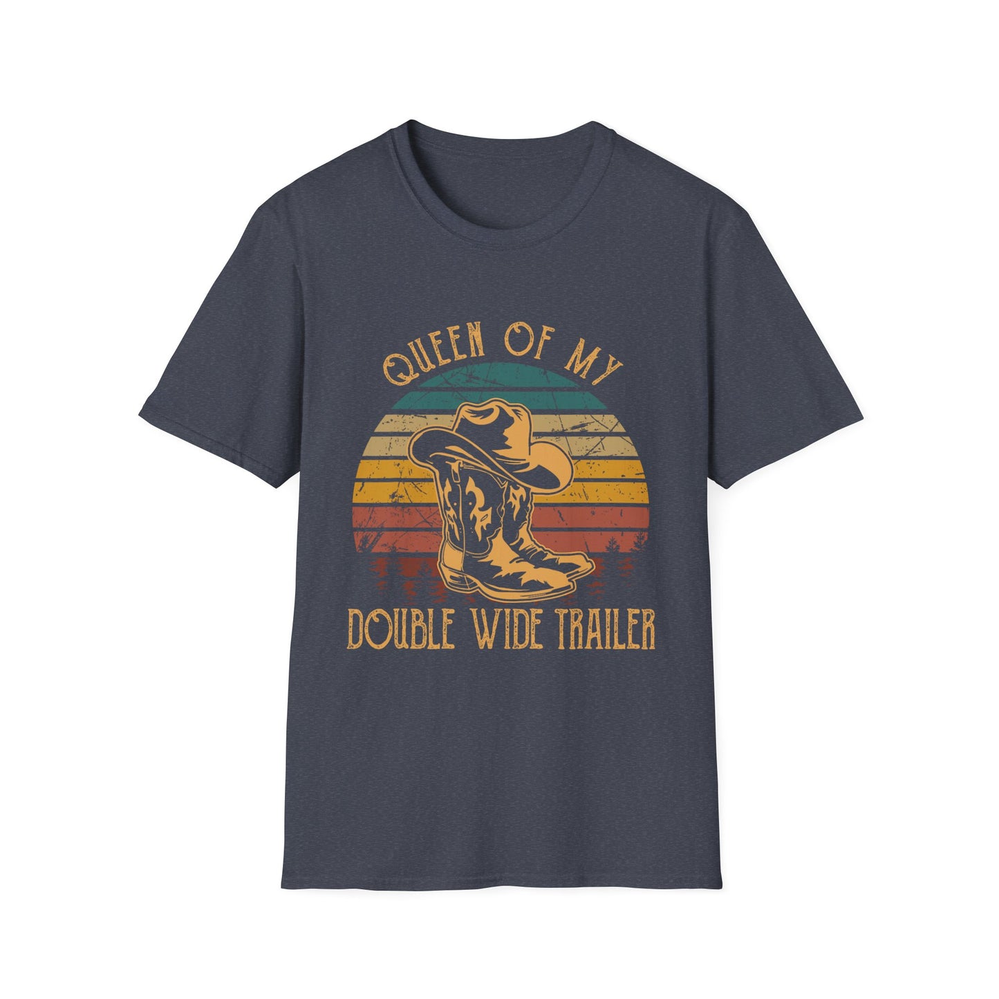 Queen of My Double Wide Trailer T-Shirt — Retro Cowgirl Graphic Tee