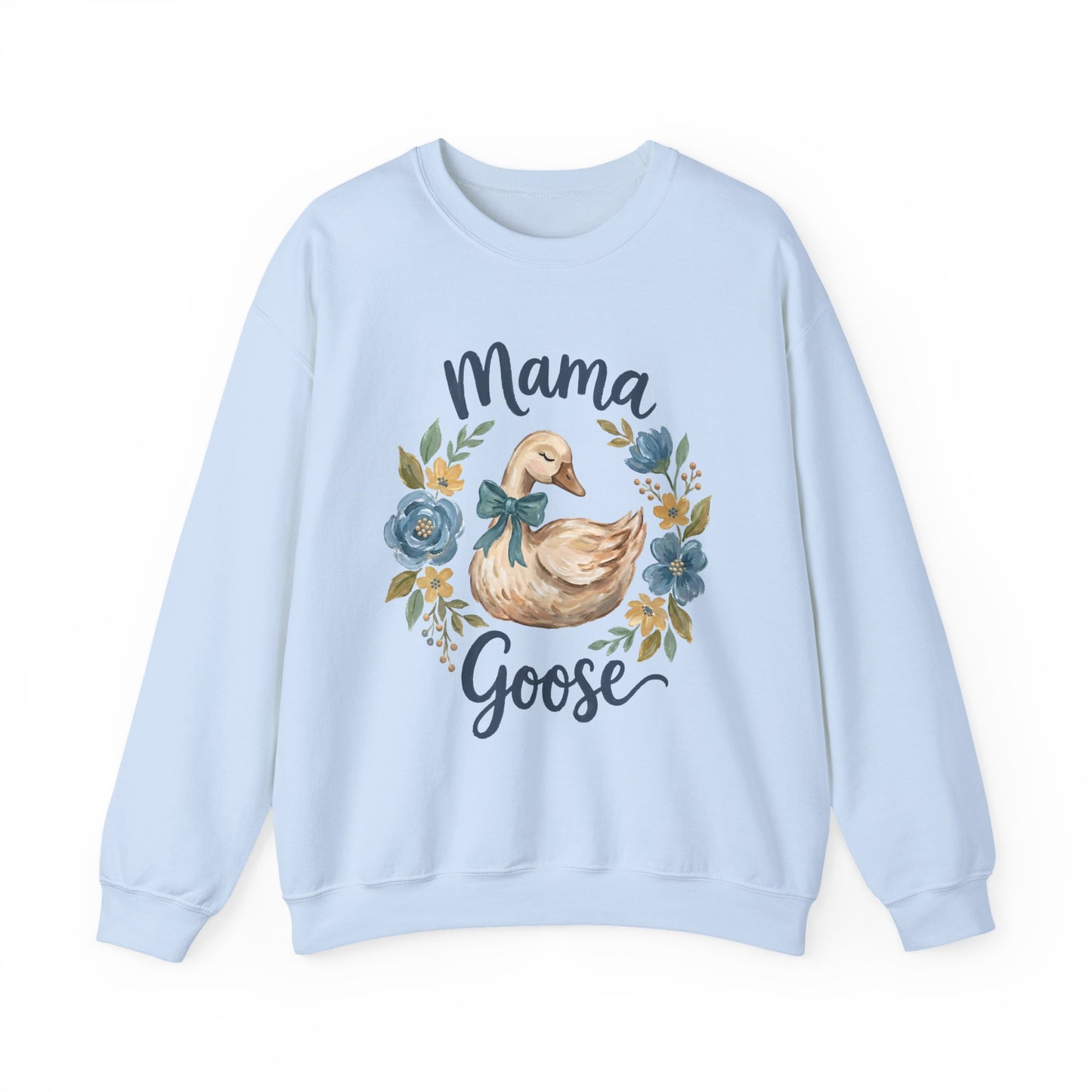 Mama Goose Crewneck Sweatshirt – Floral Duckling Mom Cozy Pullover