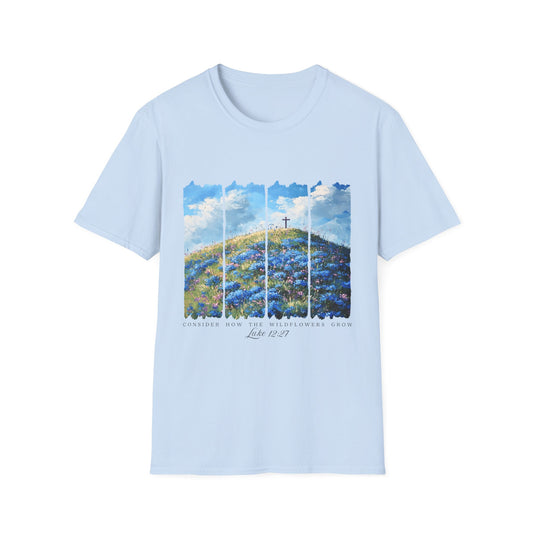 Resurrection Cross Landscape T‑Shirt — Christian Easter Faith Tee