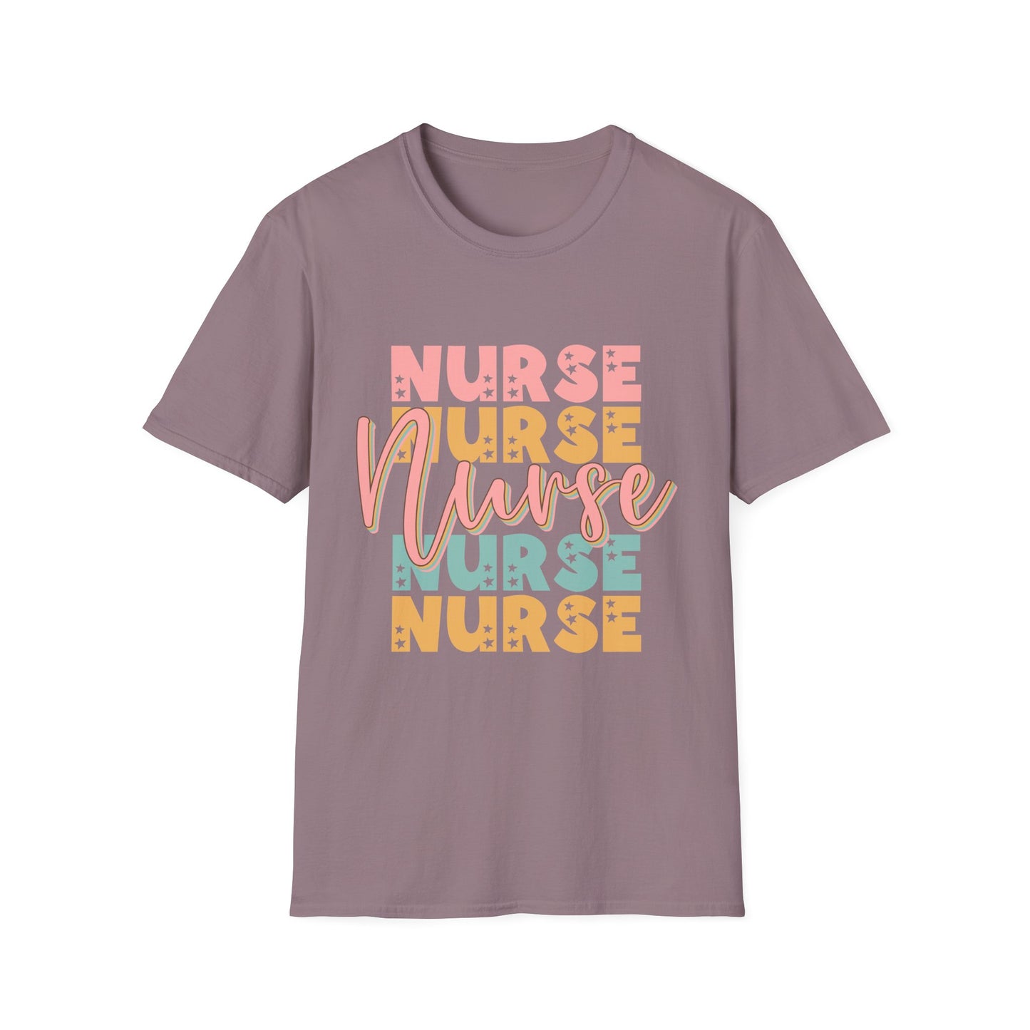 Retro Pastel “Nurse” Graphic T-Shirt — Cute Gift for Nurses, Nurse Appreciation Tee