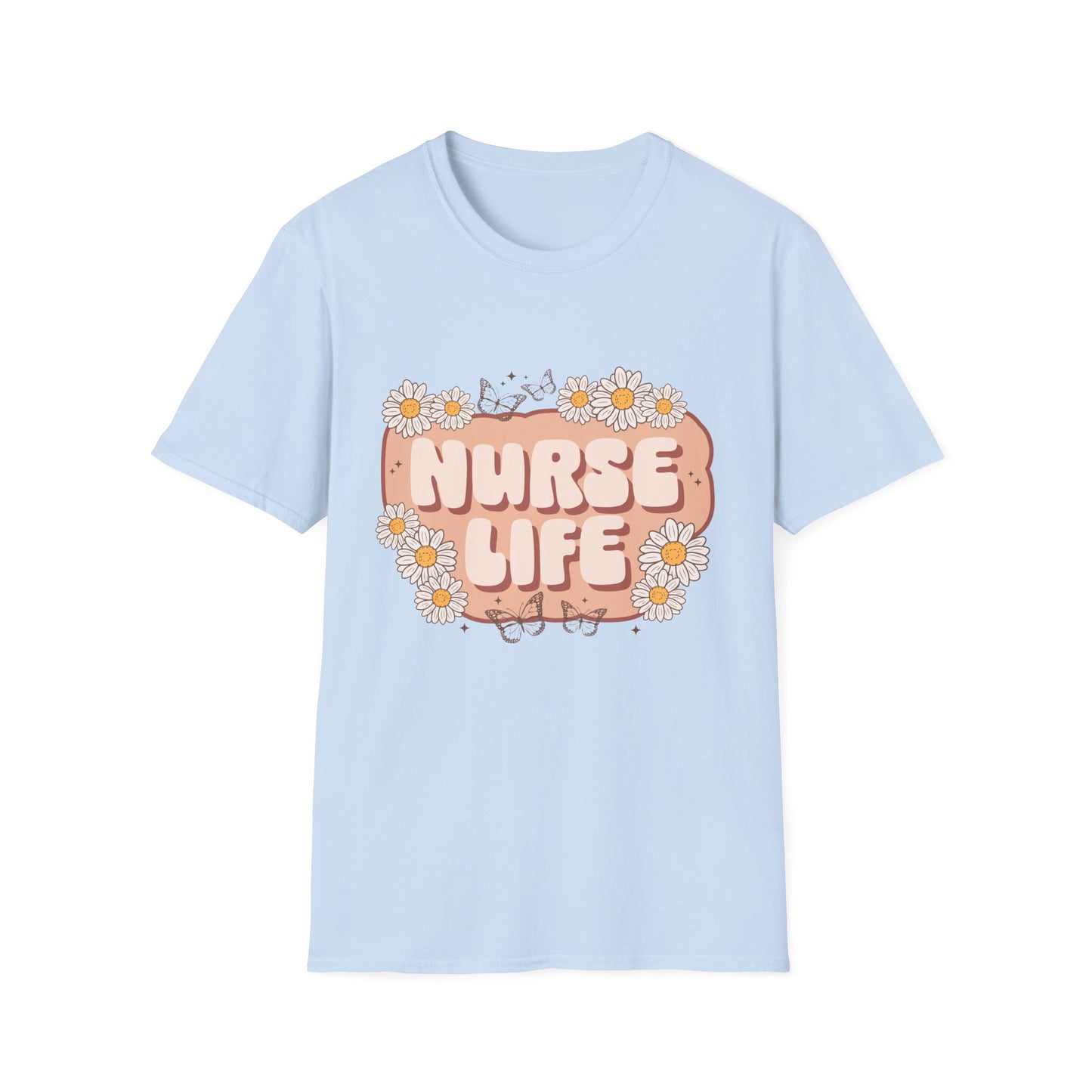 Nurse Life T‑Shirt — Floral Daisy Retro Nurse Tee