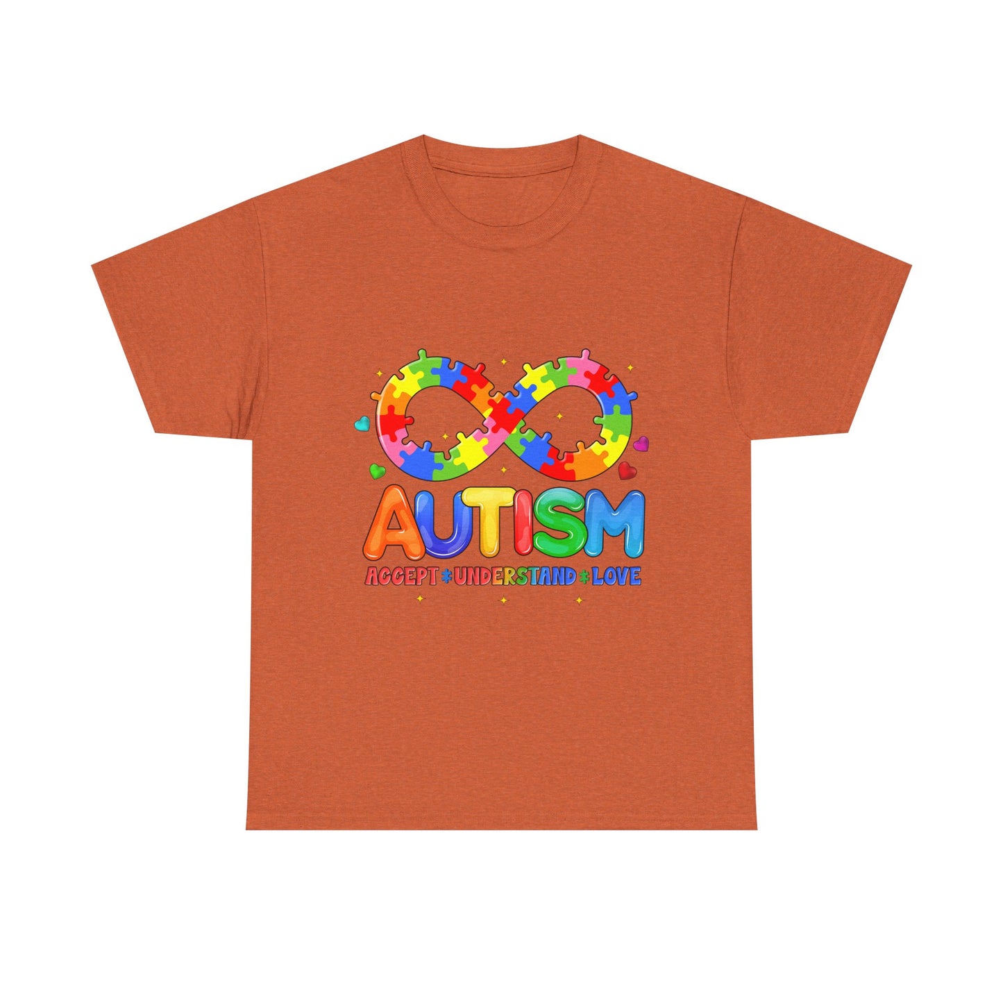 Autism Awareness Puzzle Infinity T-Shirt — Accept Understand Love