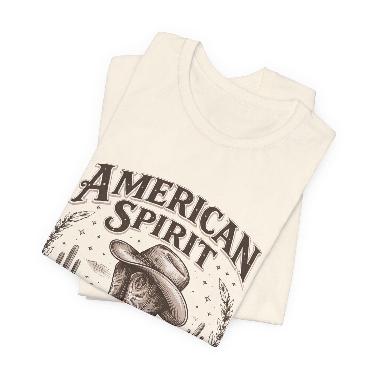 American Spirit Cowboy Tee — Western Boot & Cactus Vintage Graphic T-Shirt