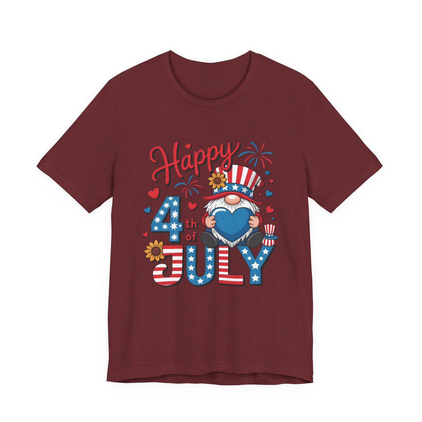 4th of July Gnome T-Shirt – Happy 4th of July Patriotic Tee