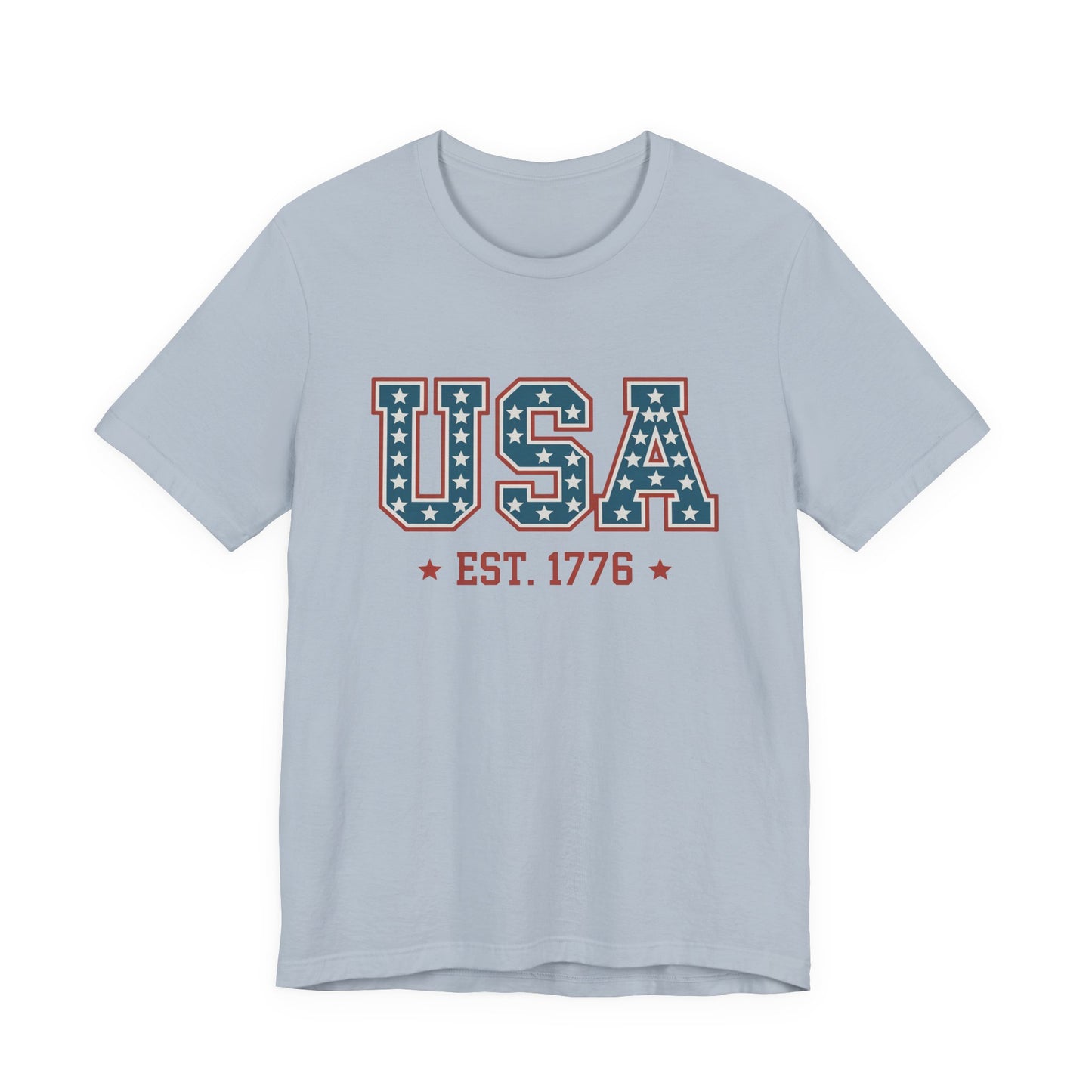 USA Est. 1776 T‑Shirt — Patriotic American Flag Stars Tee