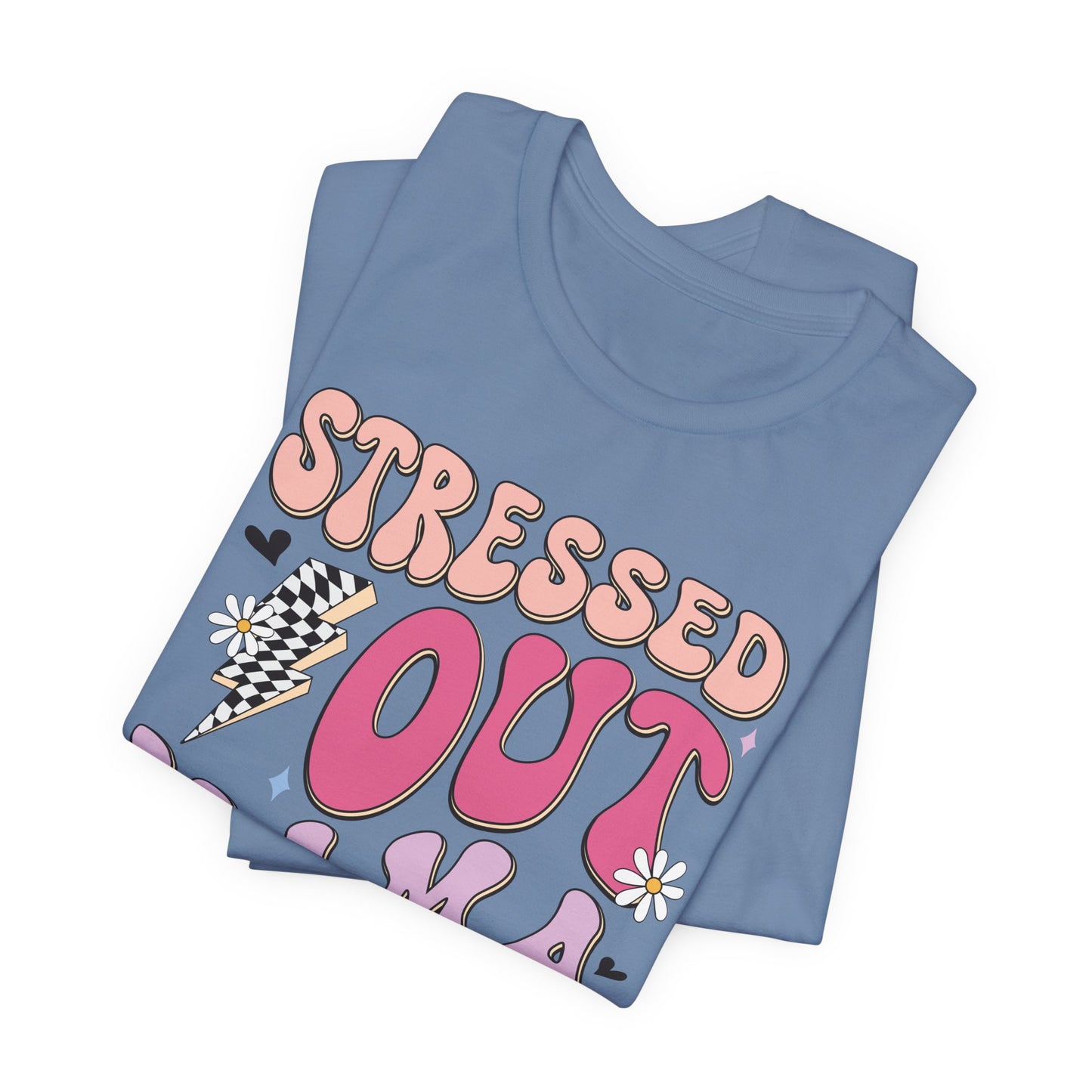 Stressed Out Mama Club Tee — Funny Pastel Mom Graphic T-Shirt