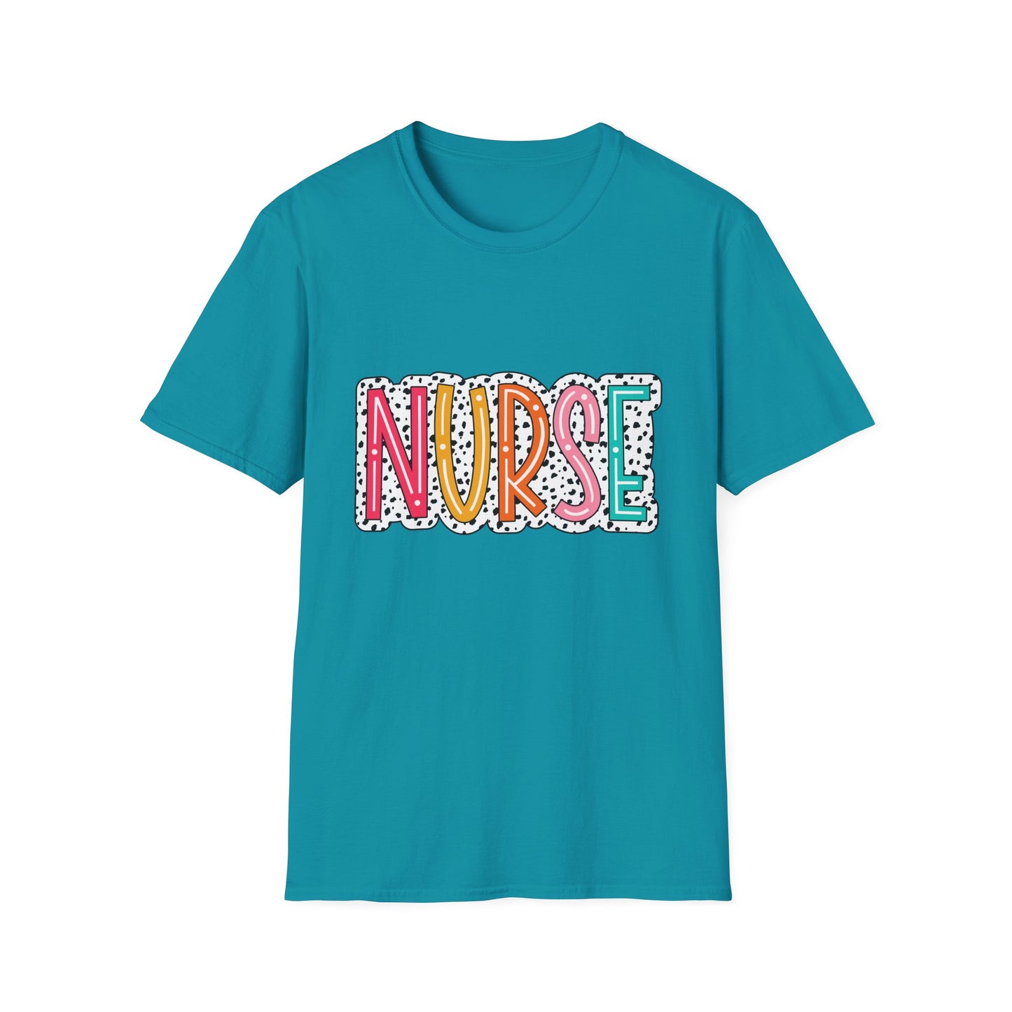 Nurse Colorblock Graphic T-Shirt — Fun Retro Medical Appreciation Tee