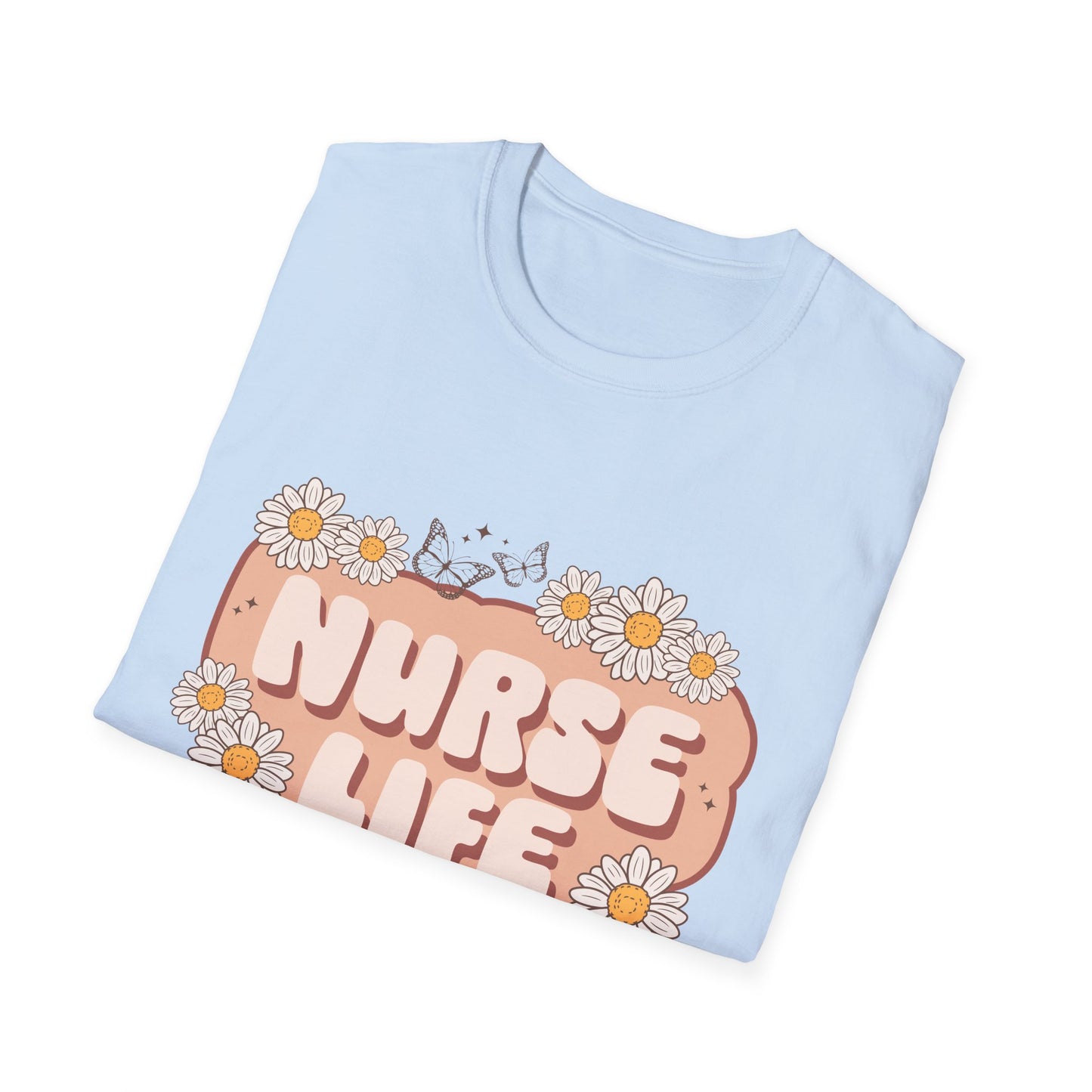 Nurse Life T‑Shirt — Floral Daisy Retro Nurse Tee