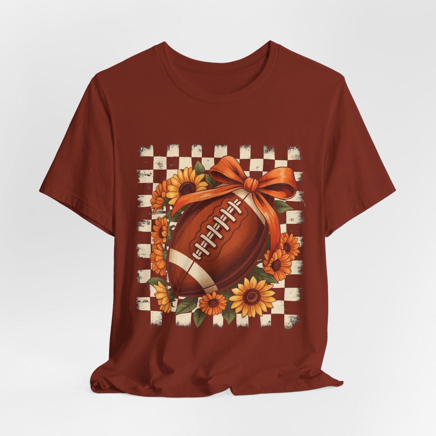 Football Sunflower Tee — Fall Game Day Shirt