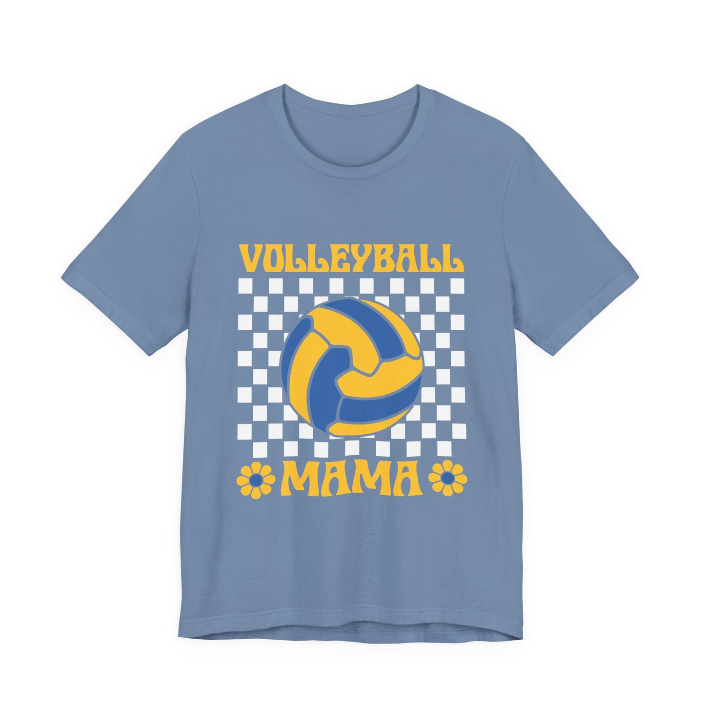Volleyball Mama T-Shirt — Checkered Volleyball Mom Tee