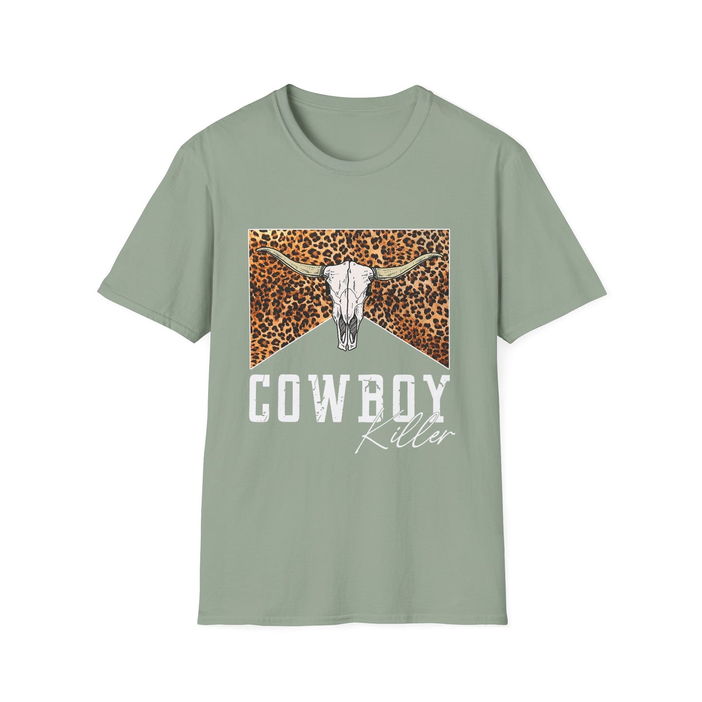 Cowboy Killer Graphic Tee – Leopard Skull Western T-Shirt