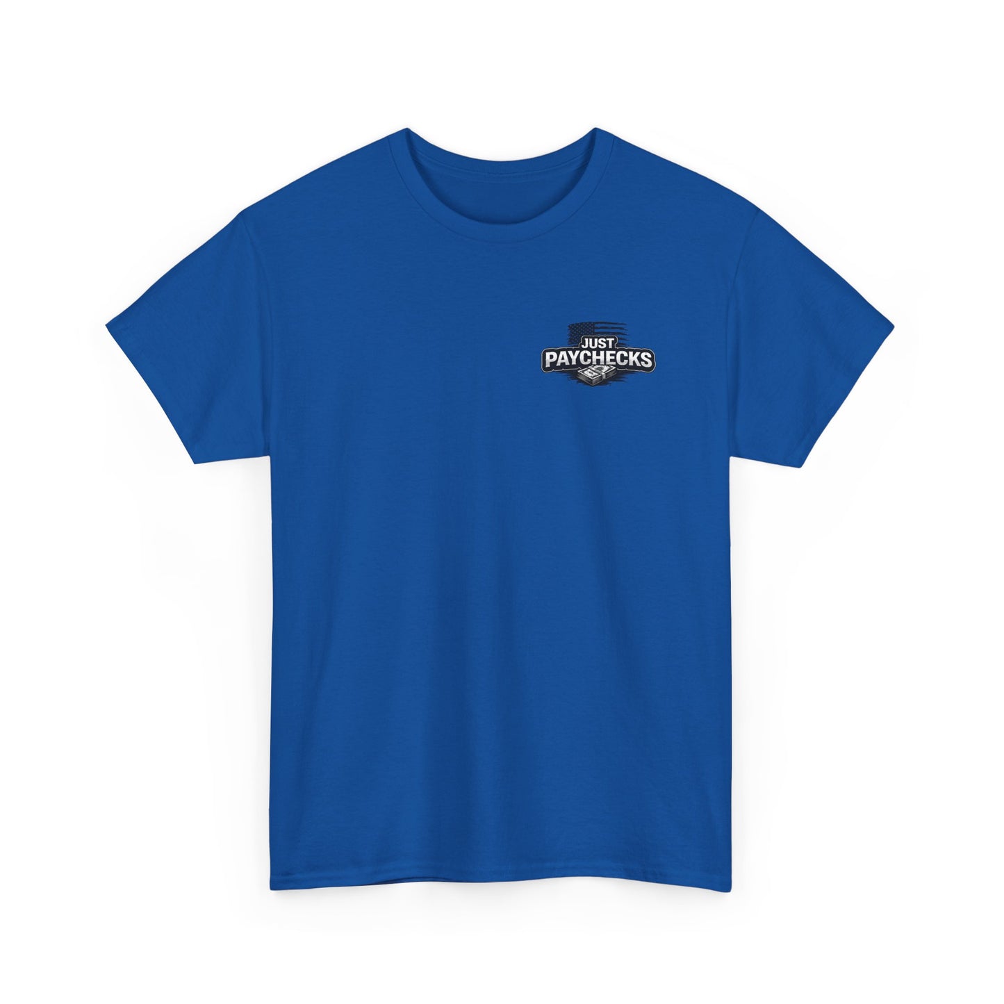 Truck Driver T-Shirt — "No Handouts Just Paychecks" Patriotic Semi-Truck Tee