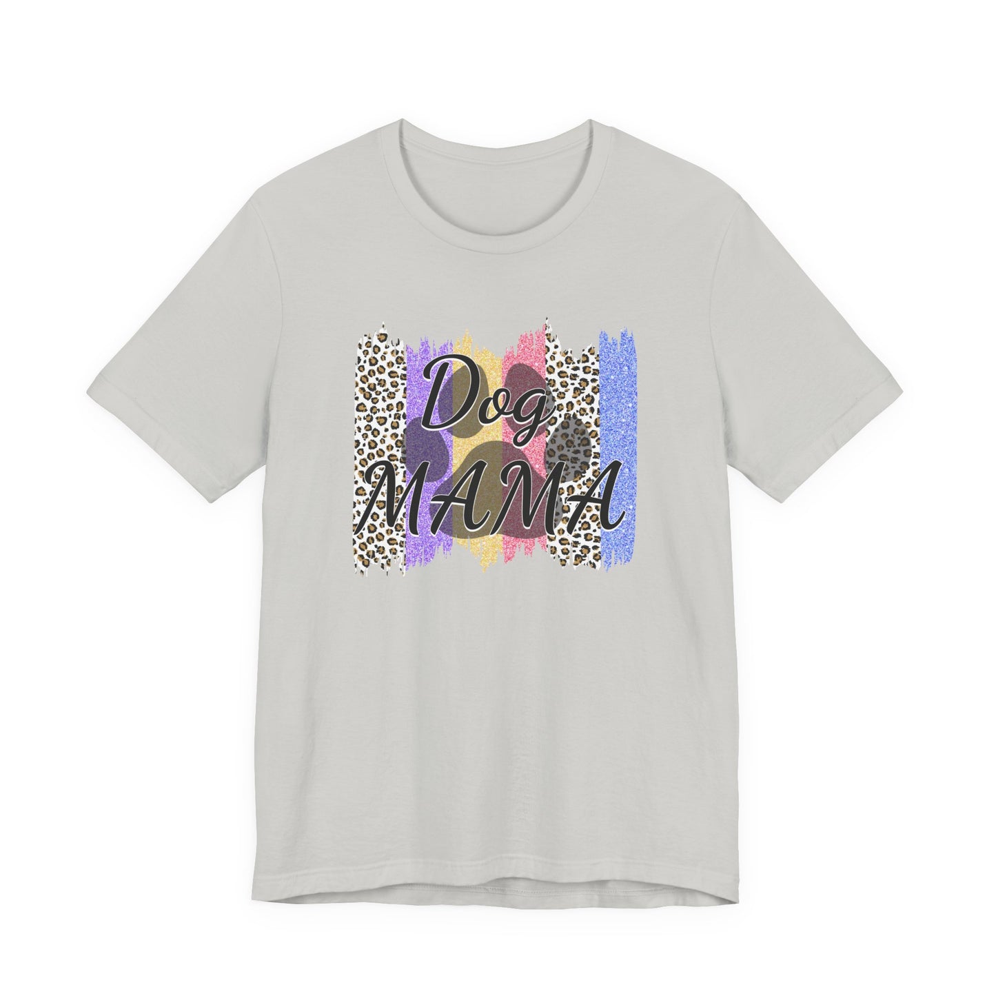 Dog Mama Tee — Leopard Brushstroke Graphic T‑Shirt for Dog Lovers