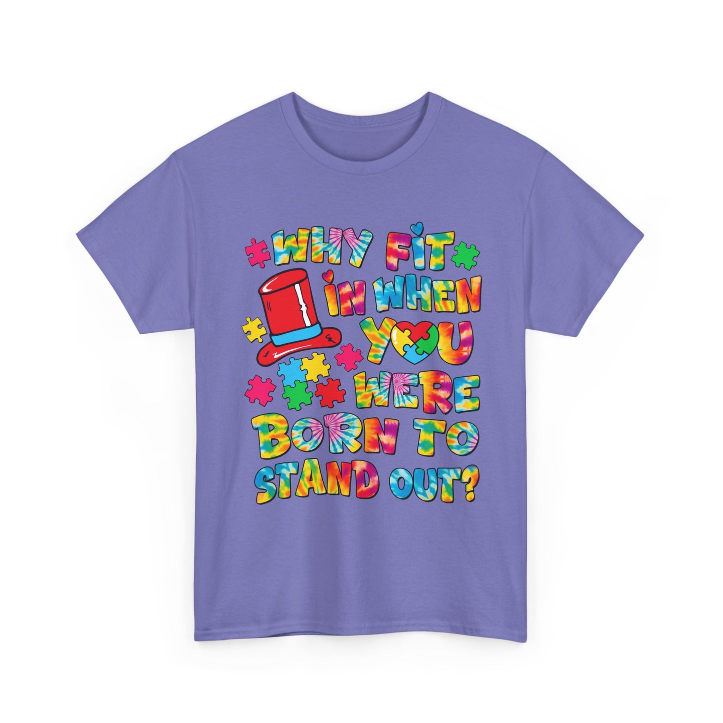 Colorful "Born to Stand Out" Graphic Tee — Retro Kids' Vibe