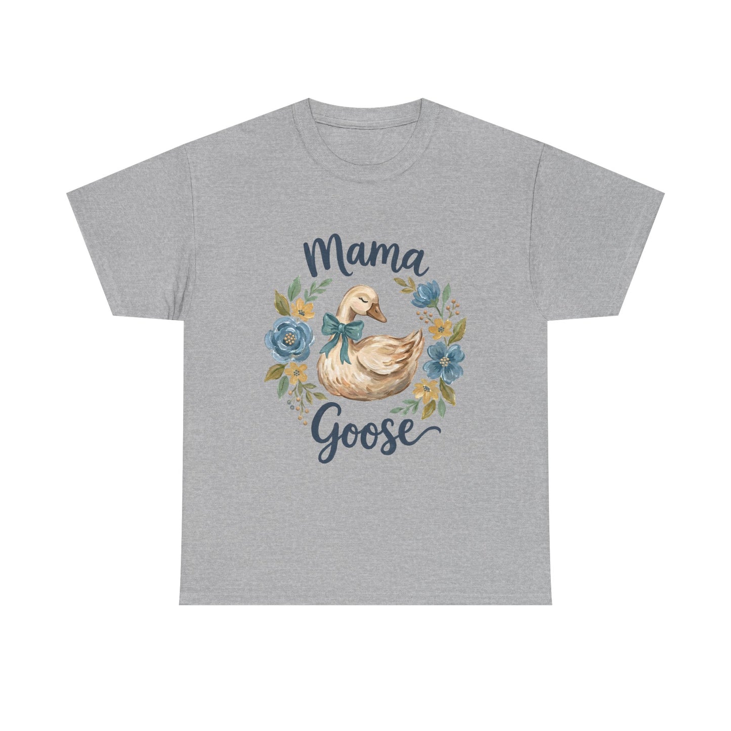 Mama Goose Floral T-Shirt — Cute Mom Bird Graphic Tee