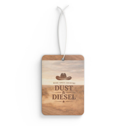 Dust & Diesel Car Air Freshener | Cowboy Hat, Western Desert