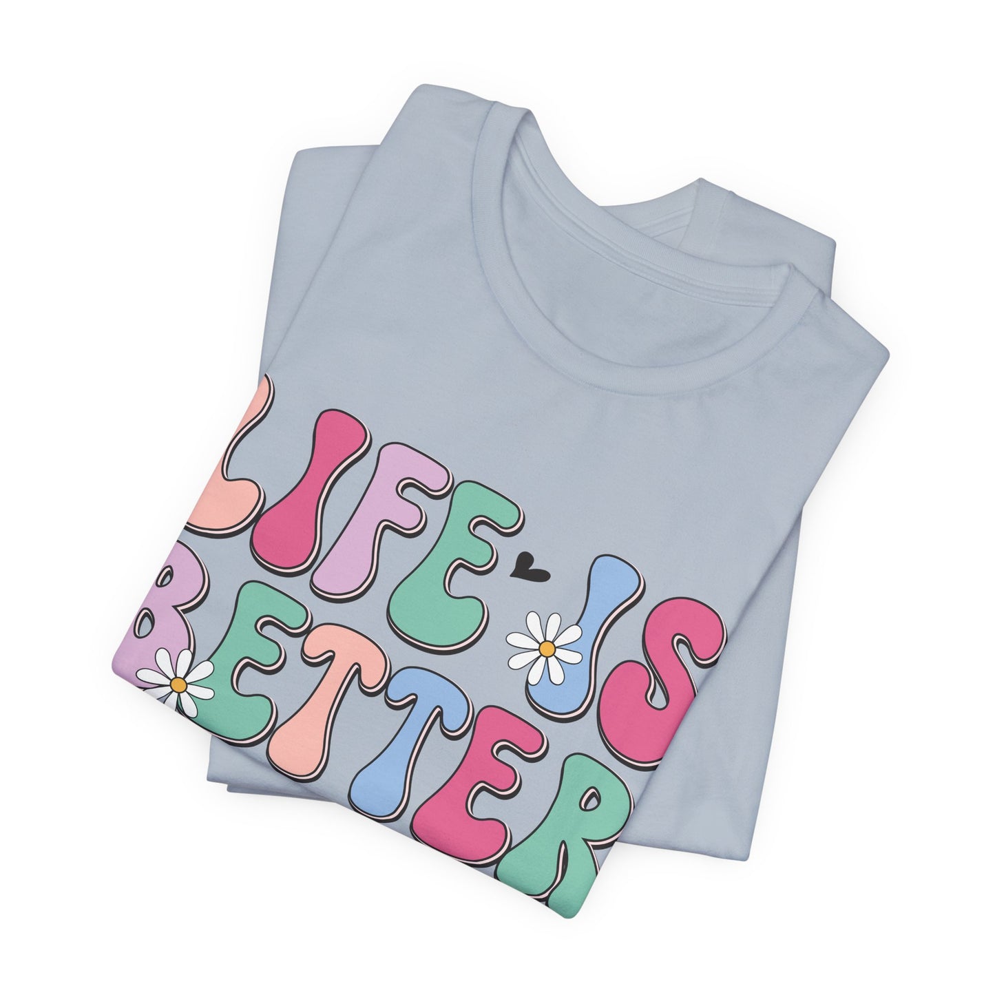 Life Is Better With My Boys Tee — Retro Pastel Floral Family T‑Shirt