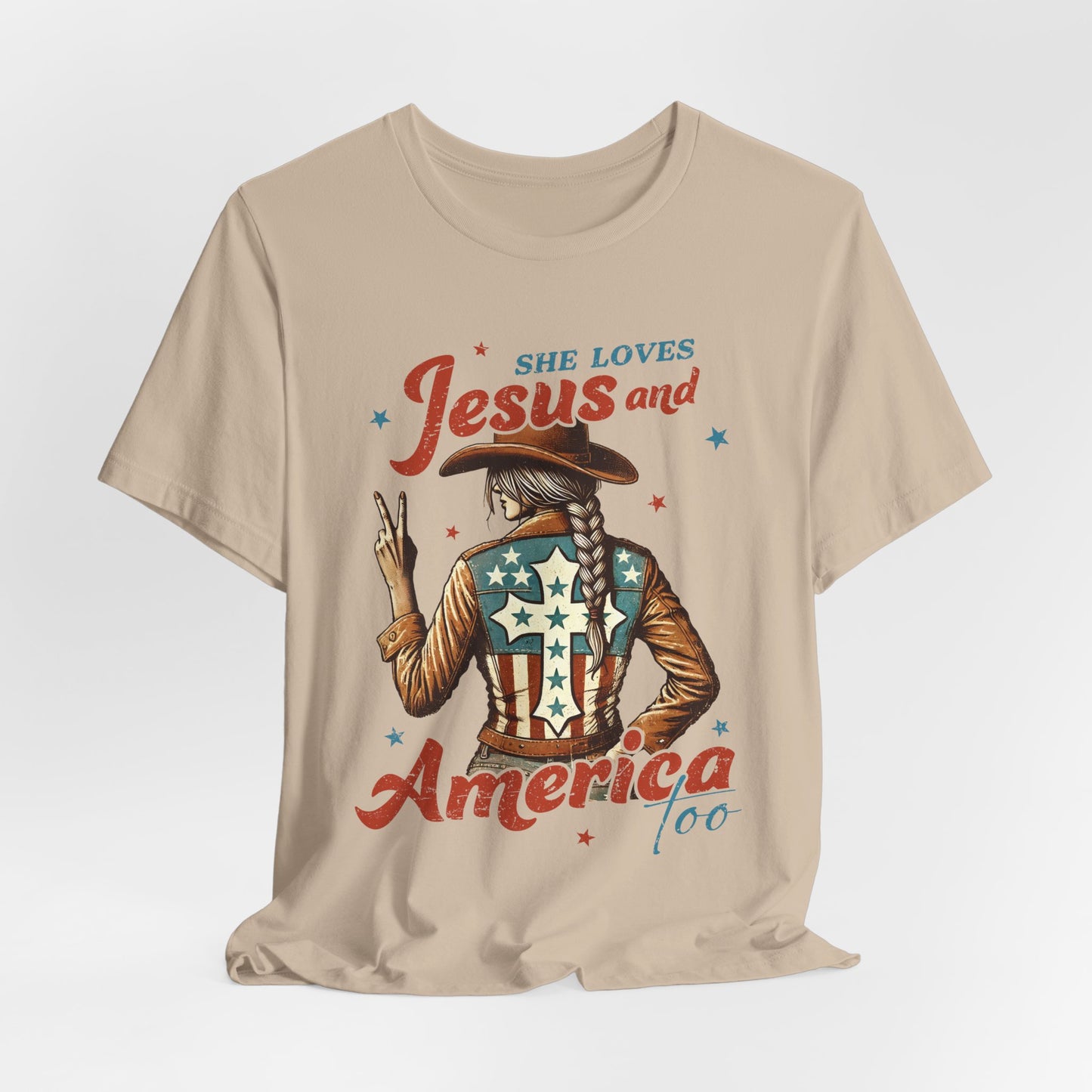 She Loves Jesus and America Tee
