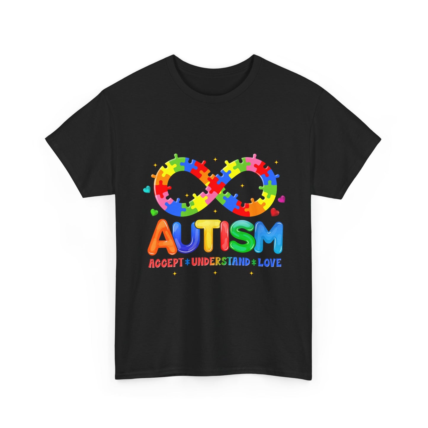 Autism Awareness Puzzle Infinity T-Shirt — Accept Understand Love