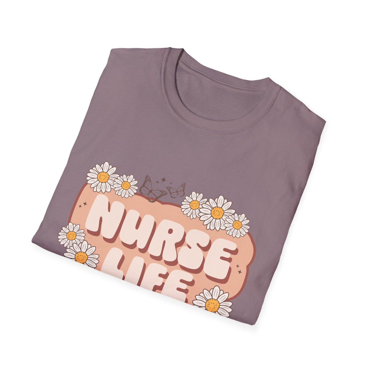 Nurse Life T‑Shirt — Floral Daisy Retro Nurse Tee