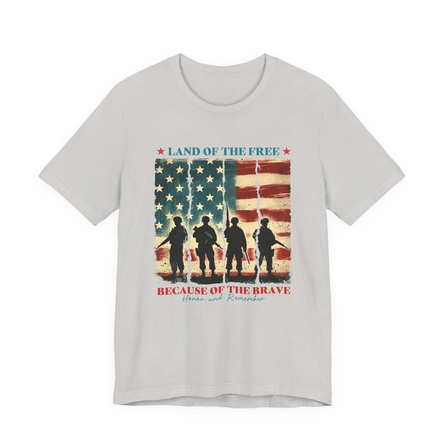 Patriotic 'Land of the Free, Because of the Brave' T-Shirt