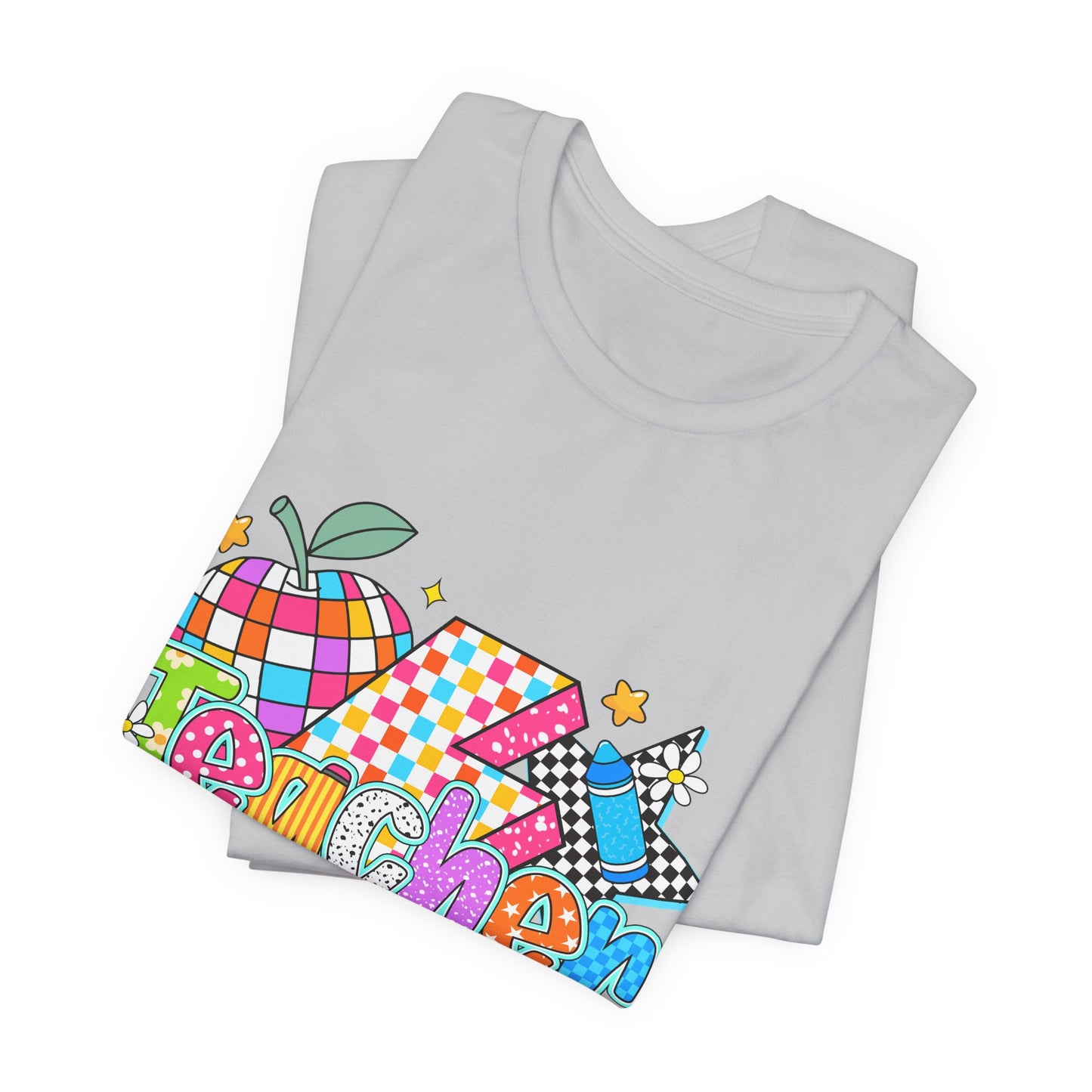 Teacher Colorful Doodle Graphic Tee — Back to School Gift for Teachers