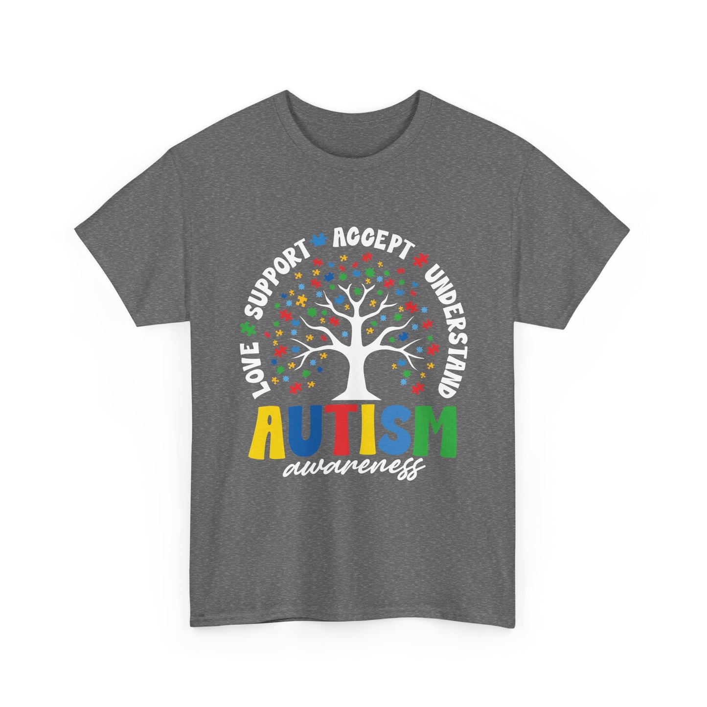 Autism Awareness T-Shirt – Colorful Puzzle Stars Tee