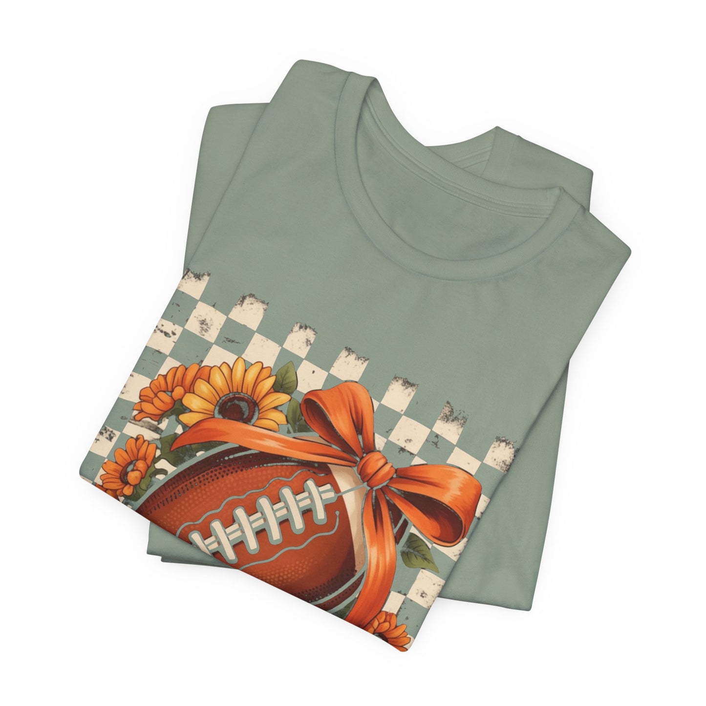 Football Sunflower Tee — Fall Game Day Shirt