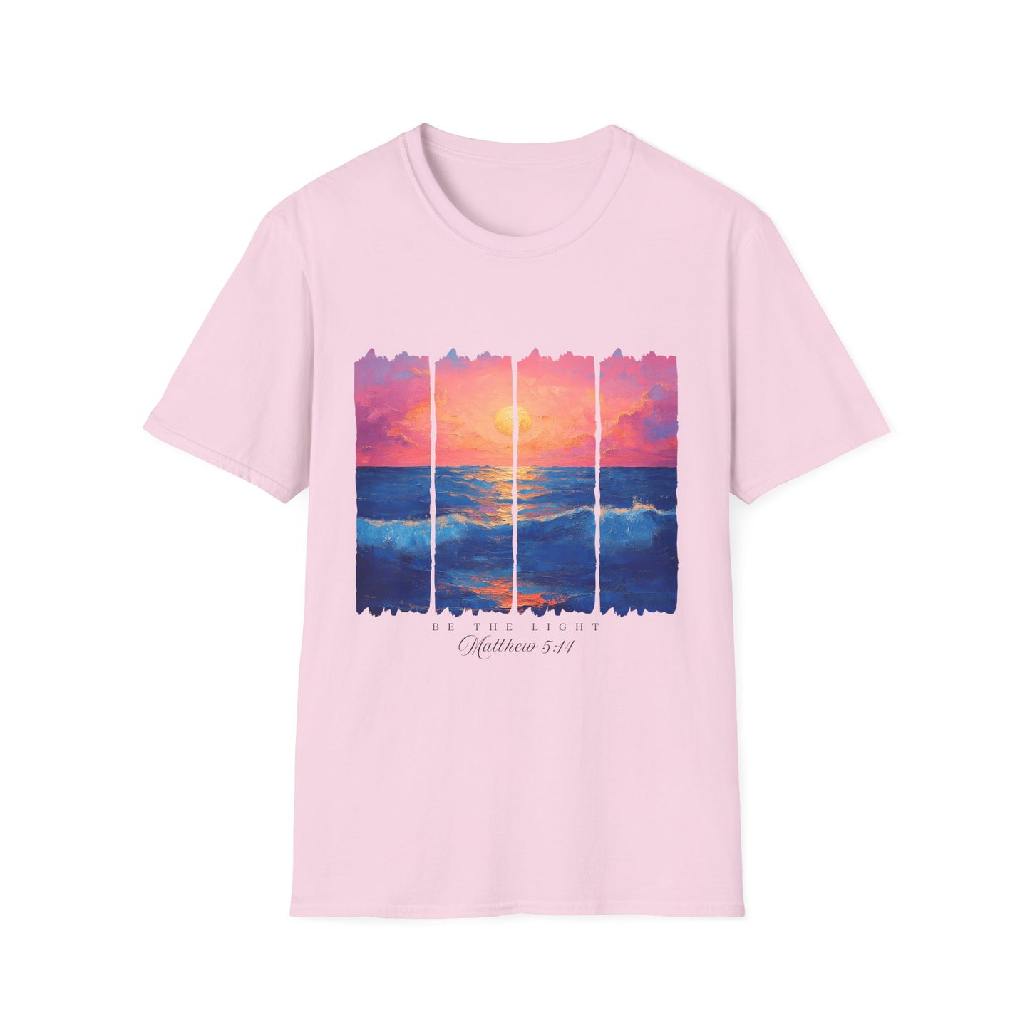 Sunset Ocean Panels T-Shirt — Inspirational Beach Sunset Graphic
