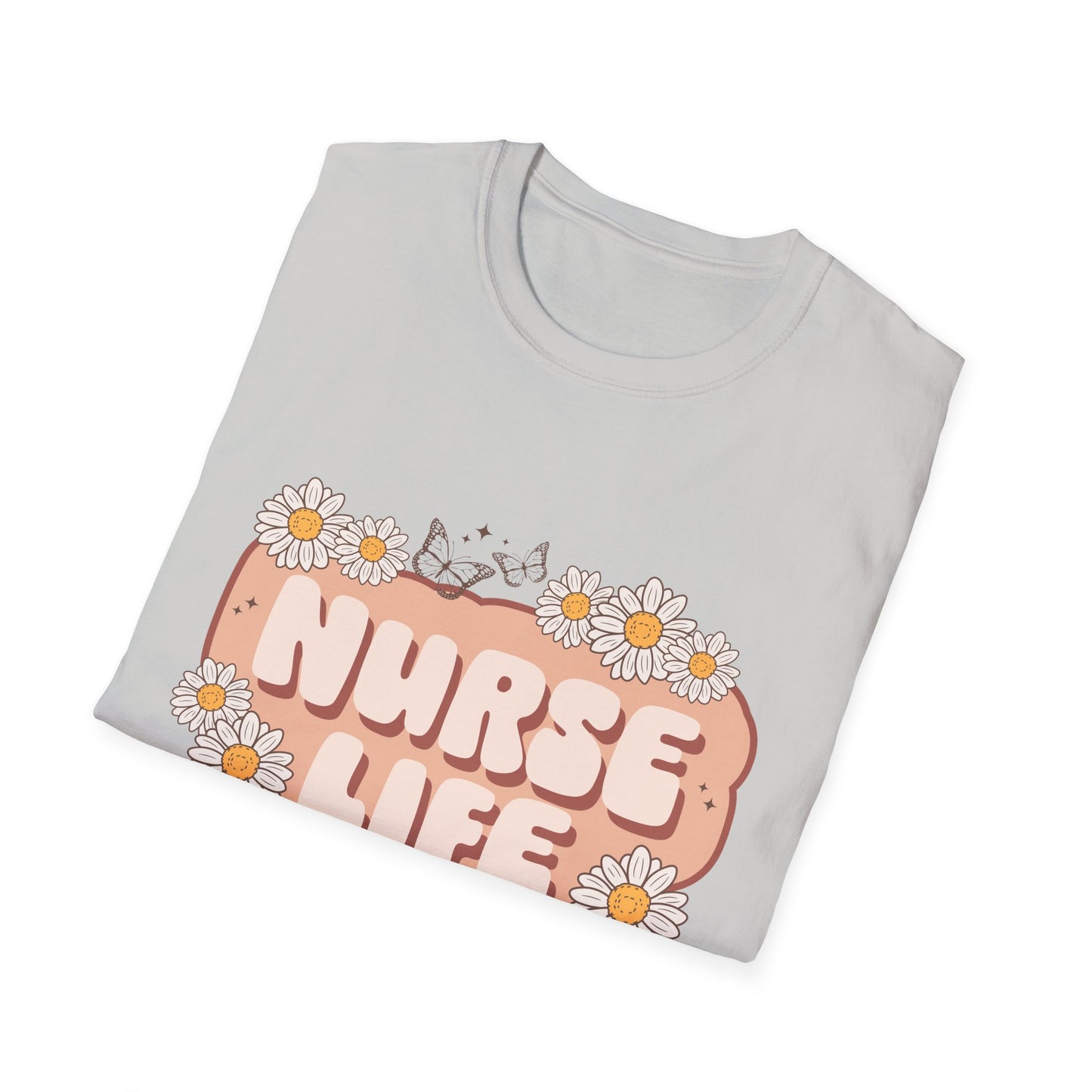 Nurse Life T‑Shirt — Floral Daisy Retro Nurse Tee