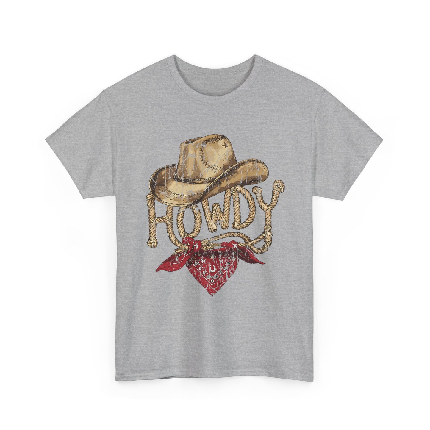 Howdy Cowboy Tee — Vintage Western Hat & Bandana Graphic