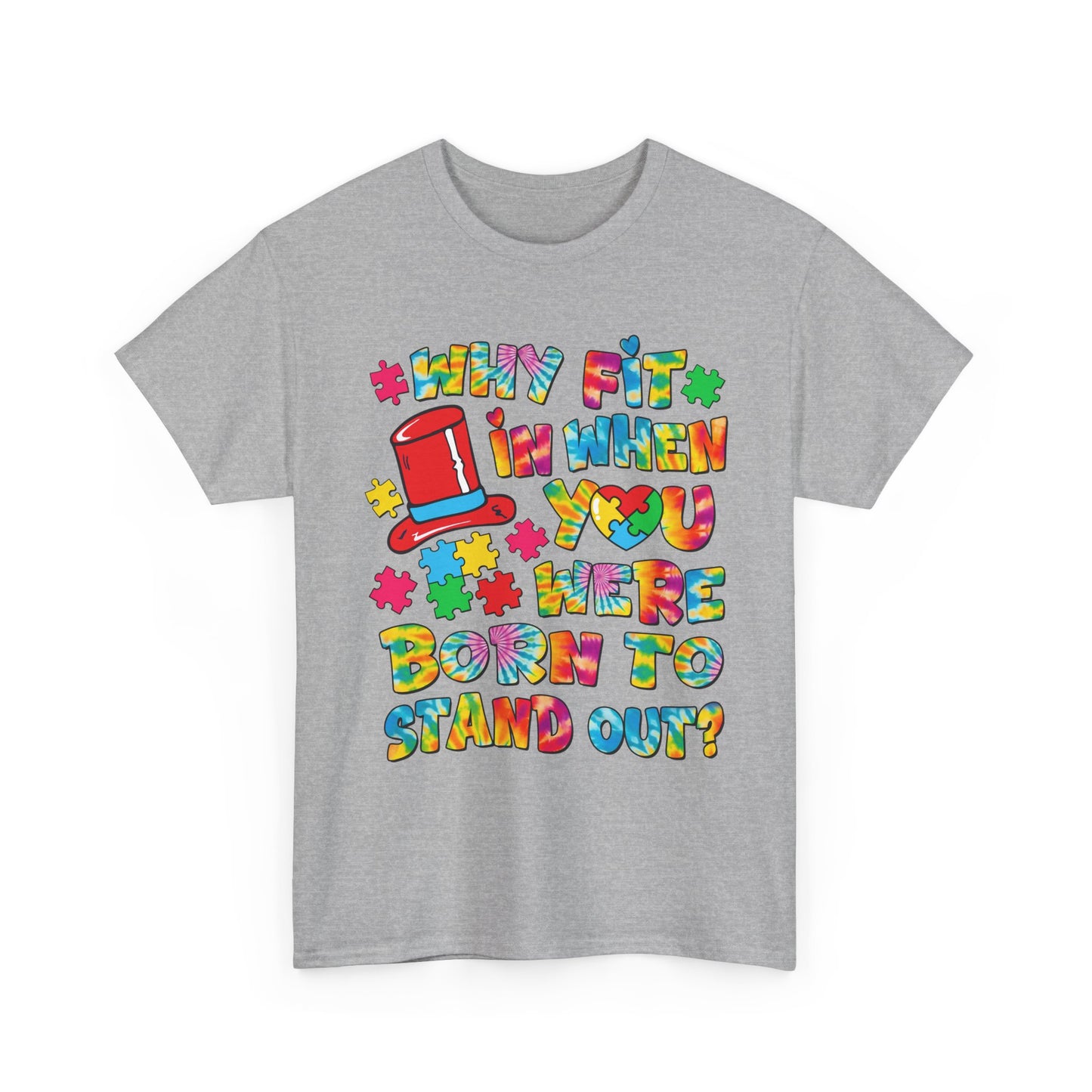 Colorful "Born to Stand Out" Graphic Tee — Retro Kids' Vibe