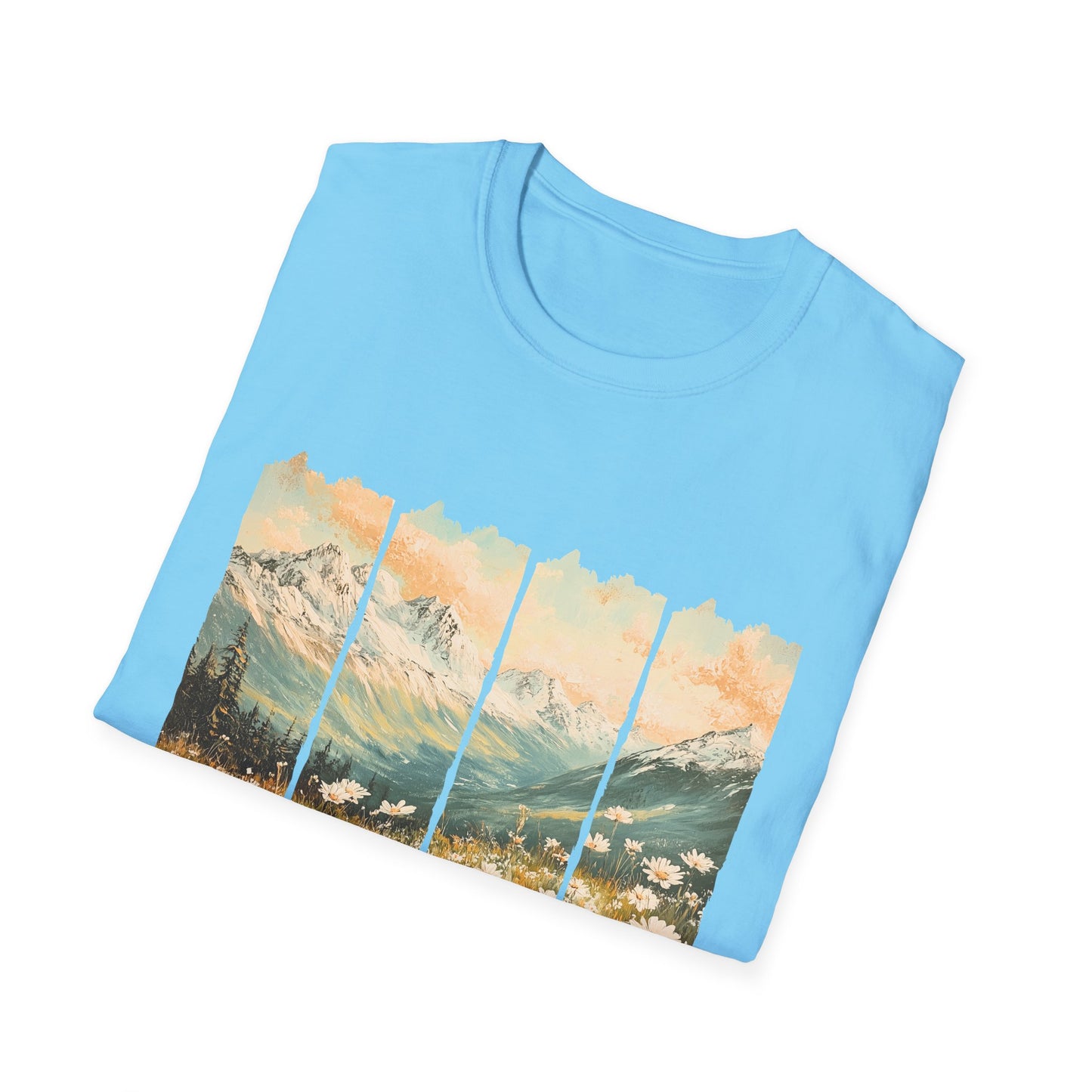 Mountain Meadow Vintage Graphic T-Shirt — Live Wild Scenic Nature Tee