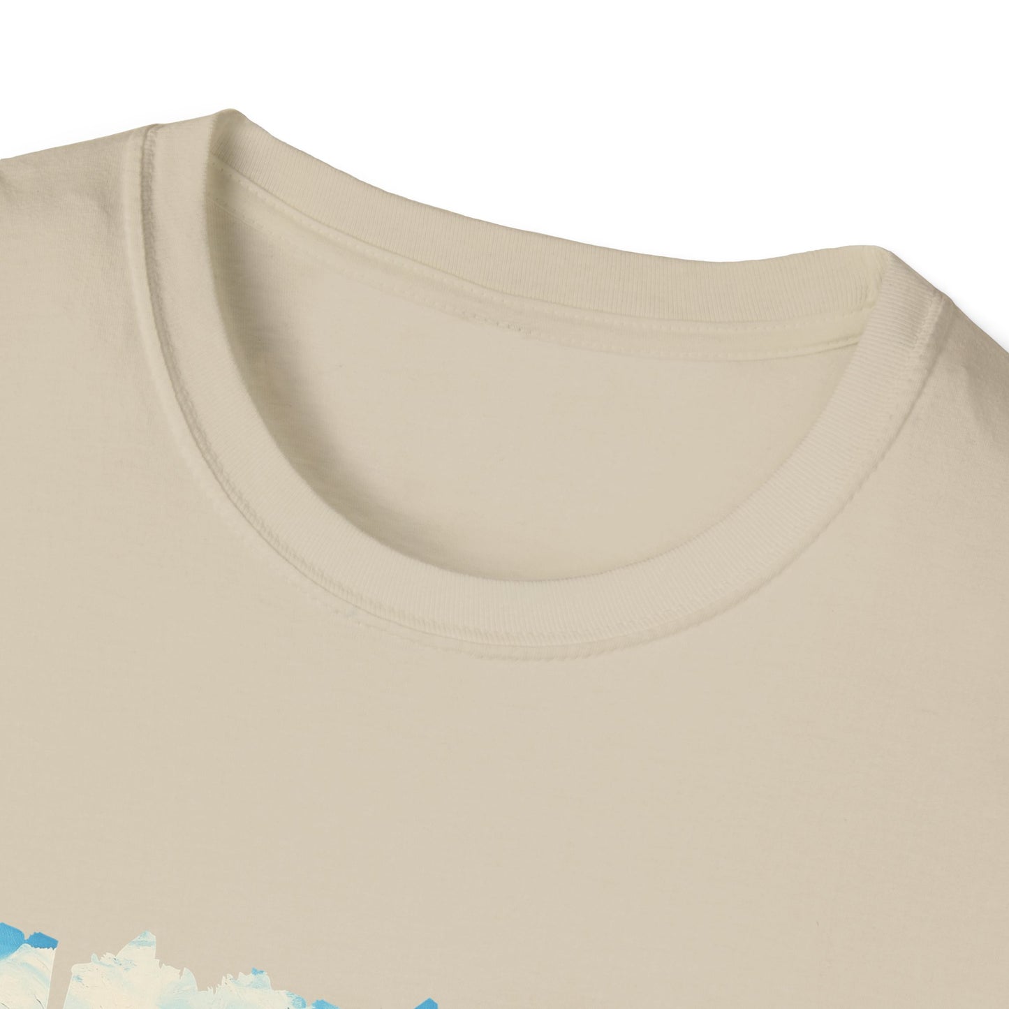 Scenic Chapel Landscape T-Shirt — Countryside Floral Mountain Art Tee