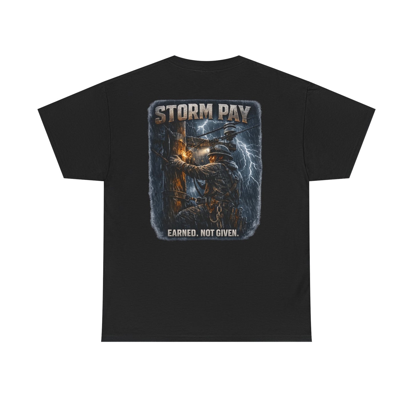 Lineman-Storm Pay Unisex Heavy Cotton Tee