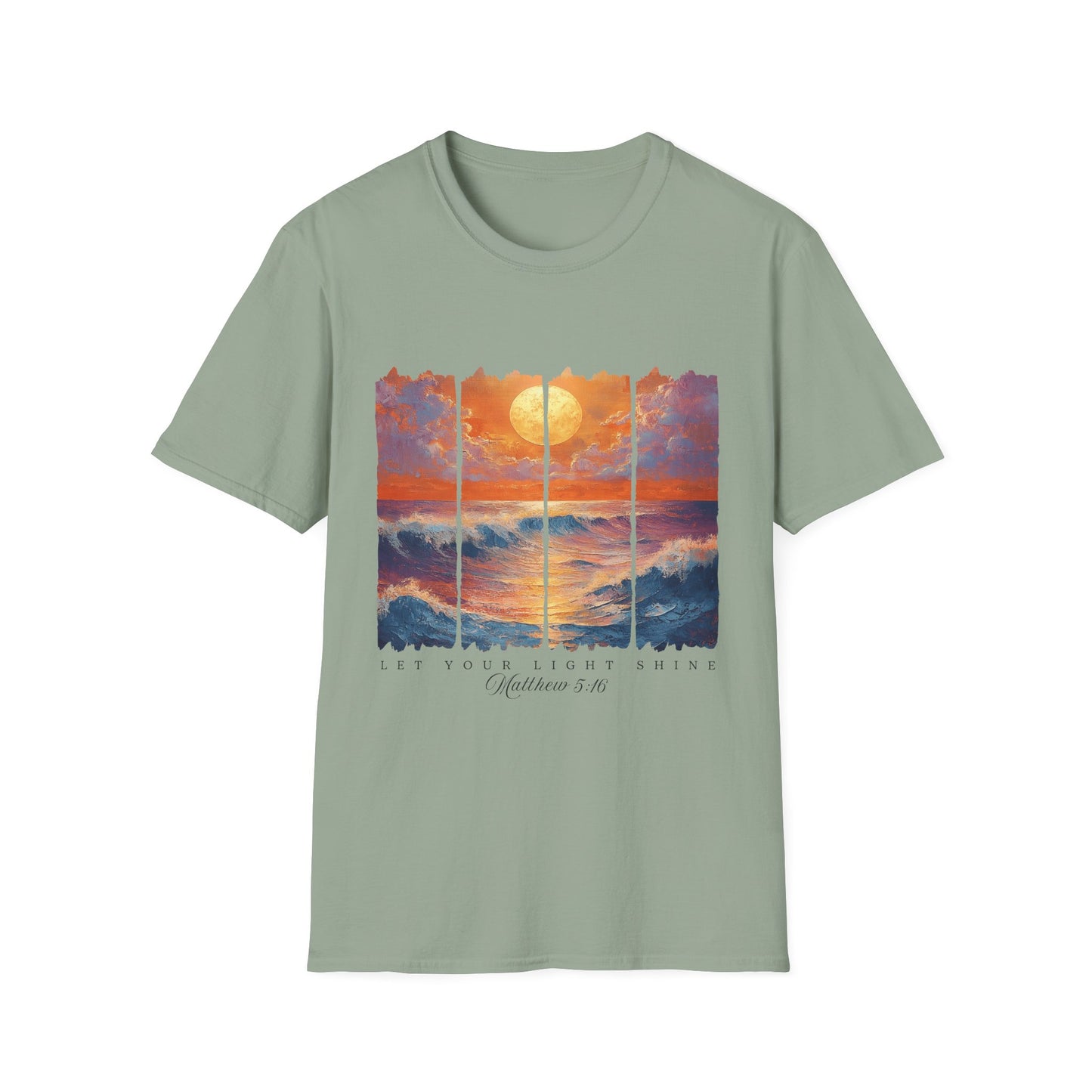 Sunset Ocean Art T-Shirt — Coastal Sunrise Graphic Tee