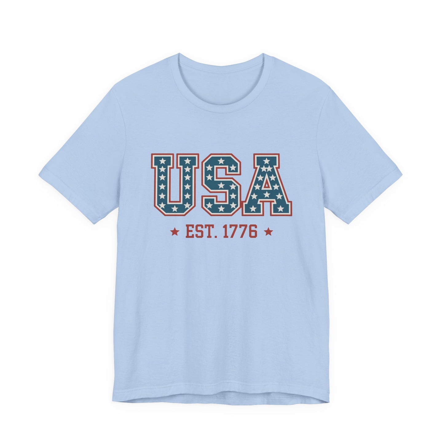USA Est. 1776 T‑Shirt — Patriotic American Flag Stars Tee